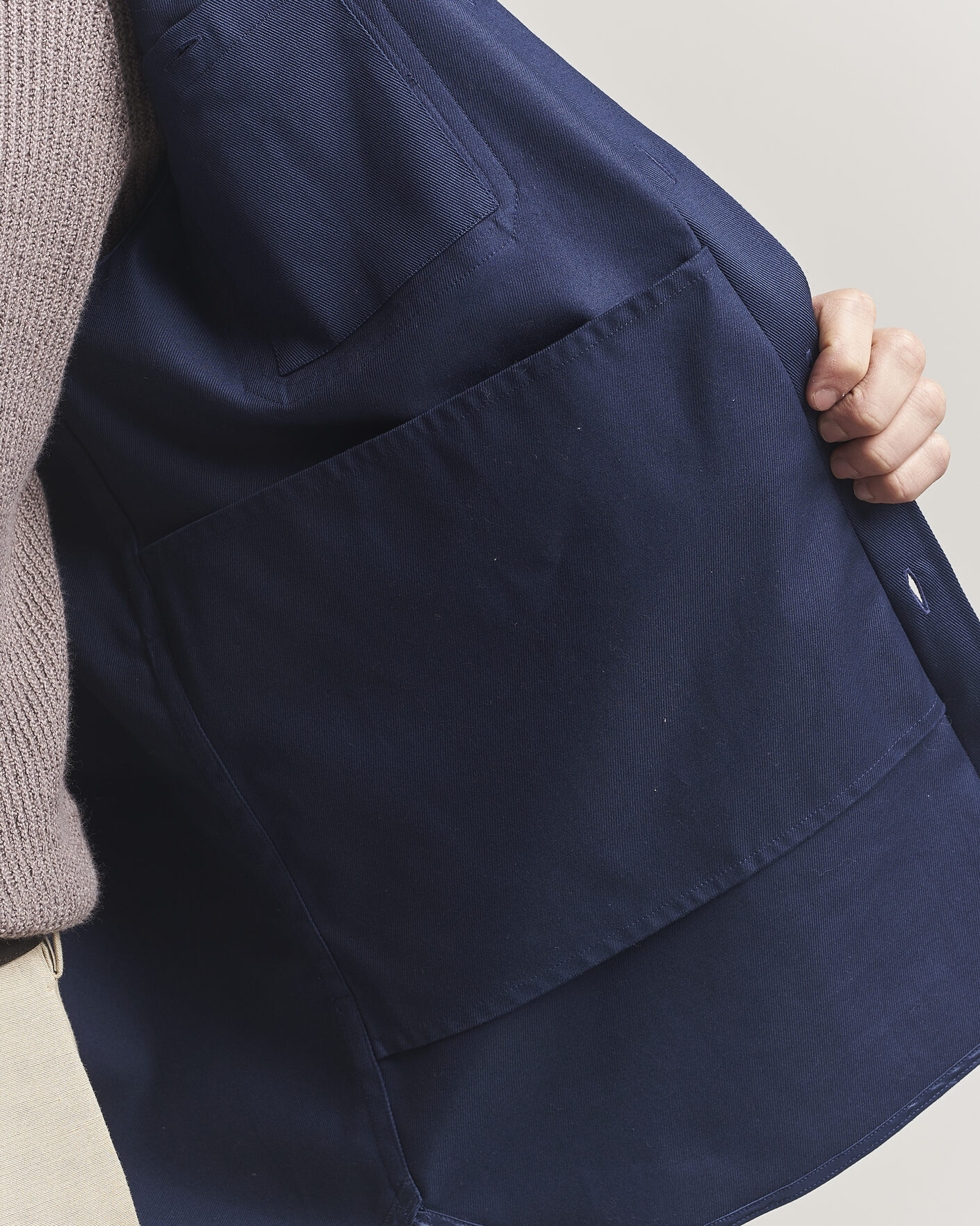 Herren | Hemden | Caruso | Twill Cotton Overshirt Navy