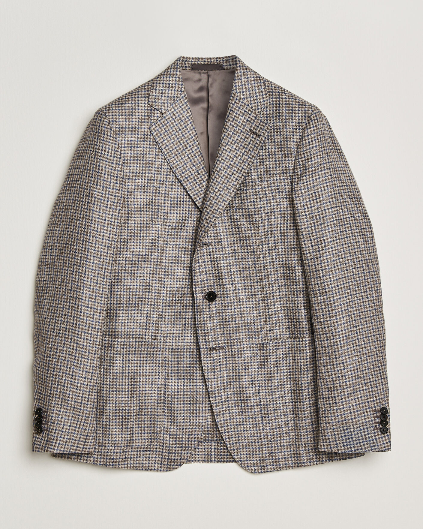 Herren | Sakkos | Caruso | Aida Linen/Wool Blazer Navy/Grey Check