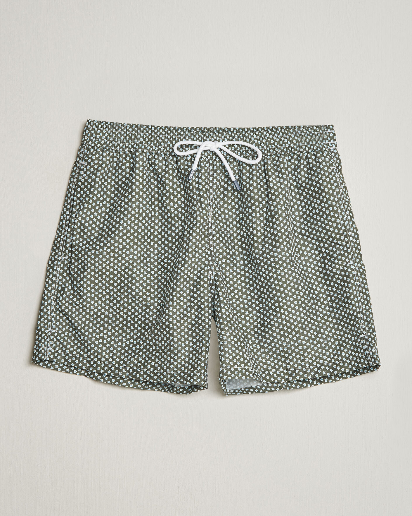 Herren | Badehosen | Fedeli | Madeira Swim Trunk Green Flowers