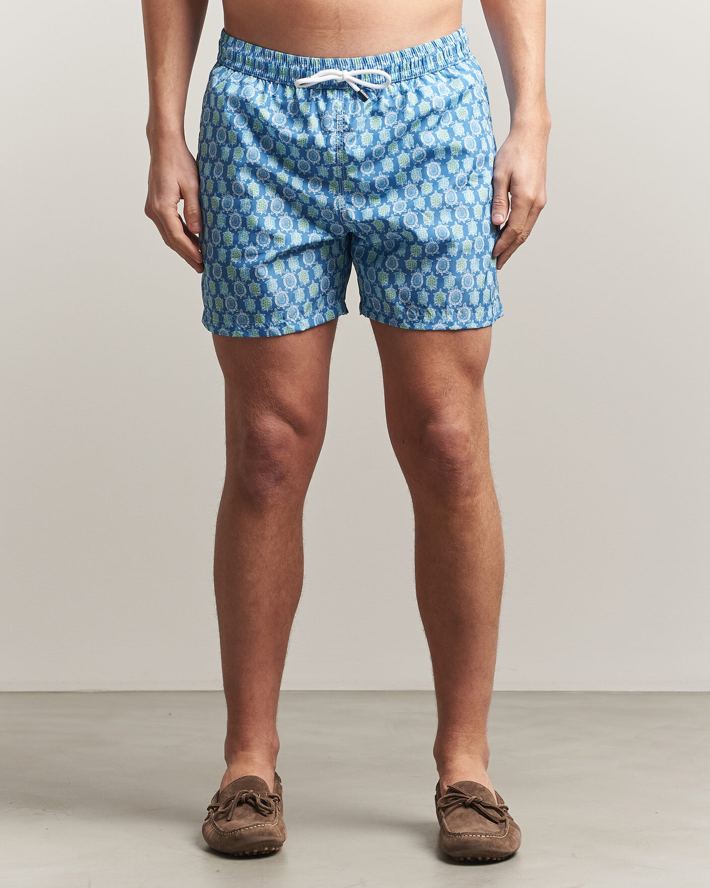 Herren | Badehosen | Fedeli | Madeira Swim Trunk Blue Turtles