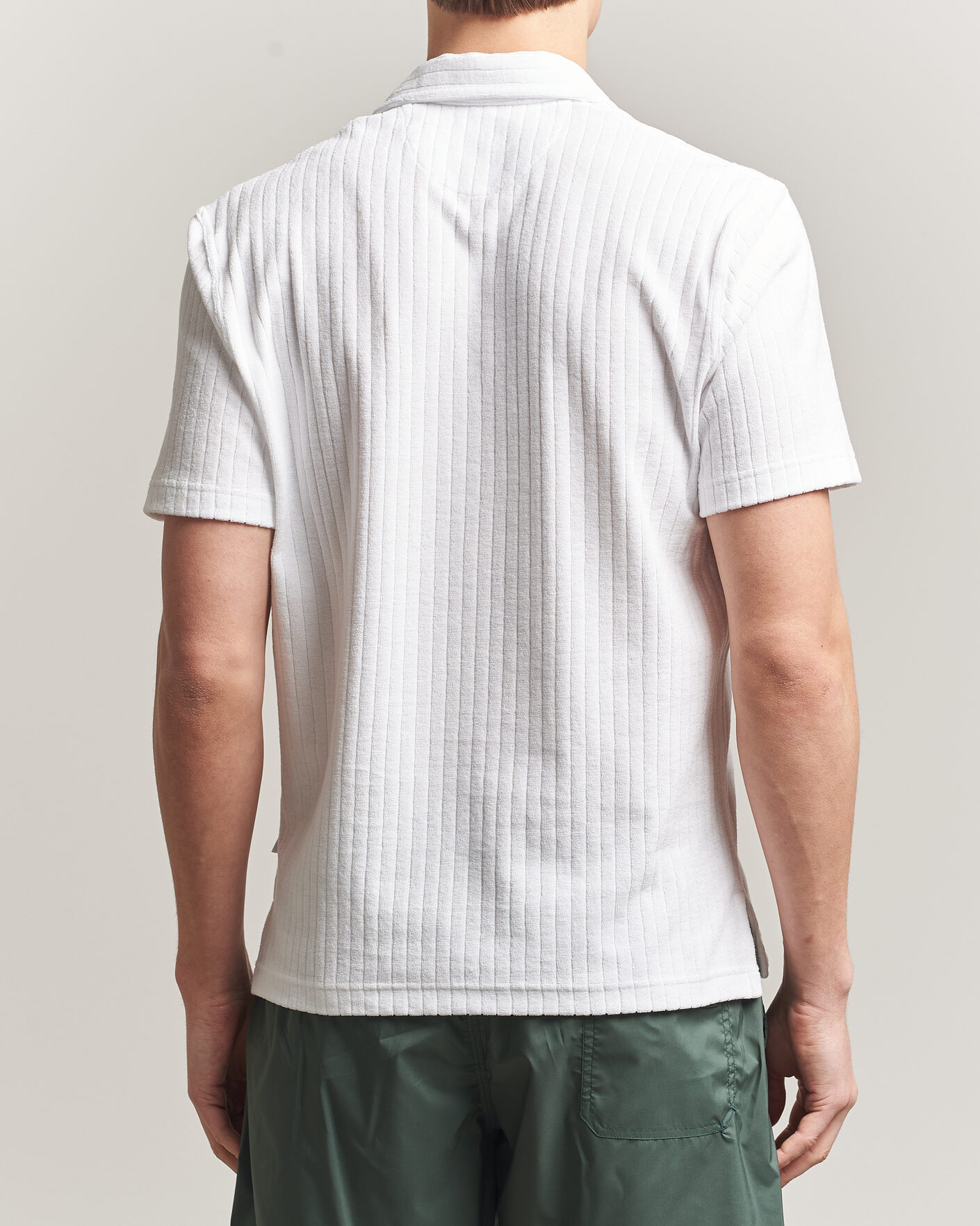 Herren | Poloshirts | Fedeli | Rib Terry Polo White