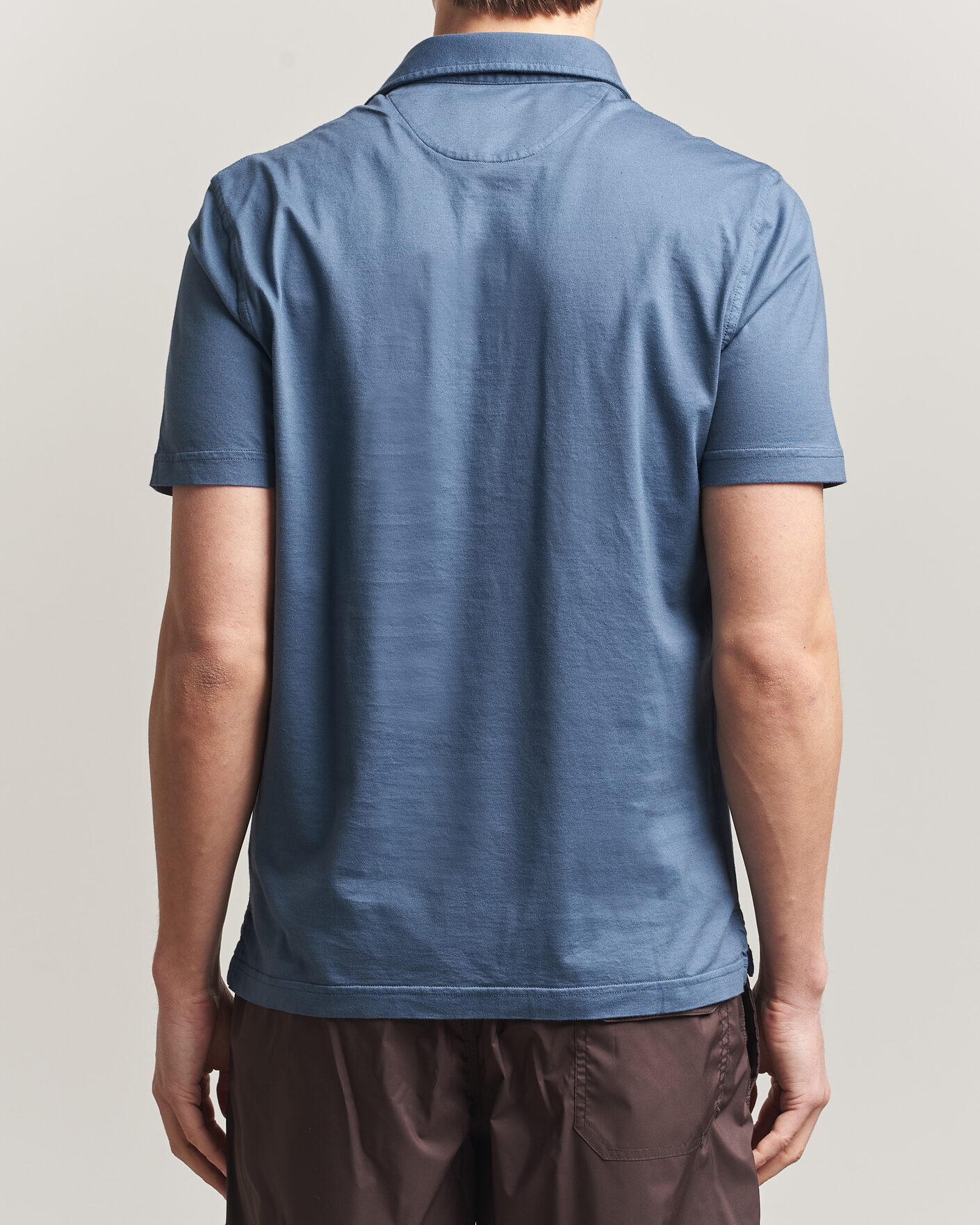 Herren | Poloshirts | Fedeli | Zero Organic Cotton Polo Steel Blue