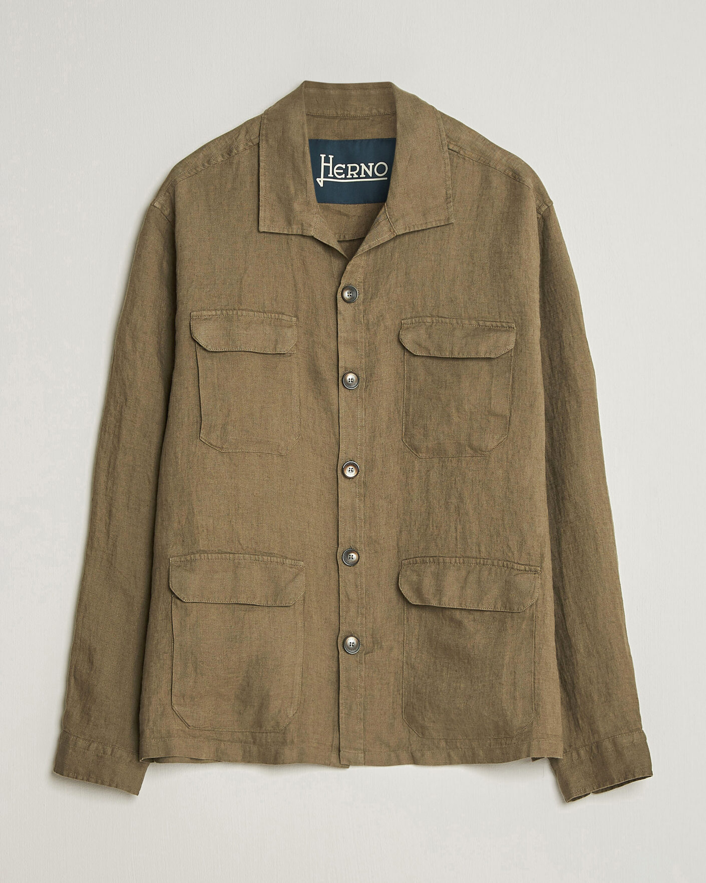 Herren | Jacken | Herno | Linen Safari Jacket Military