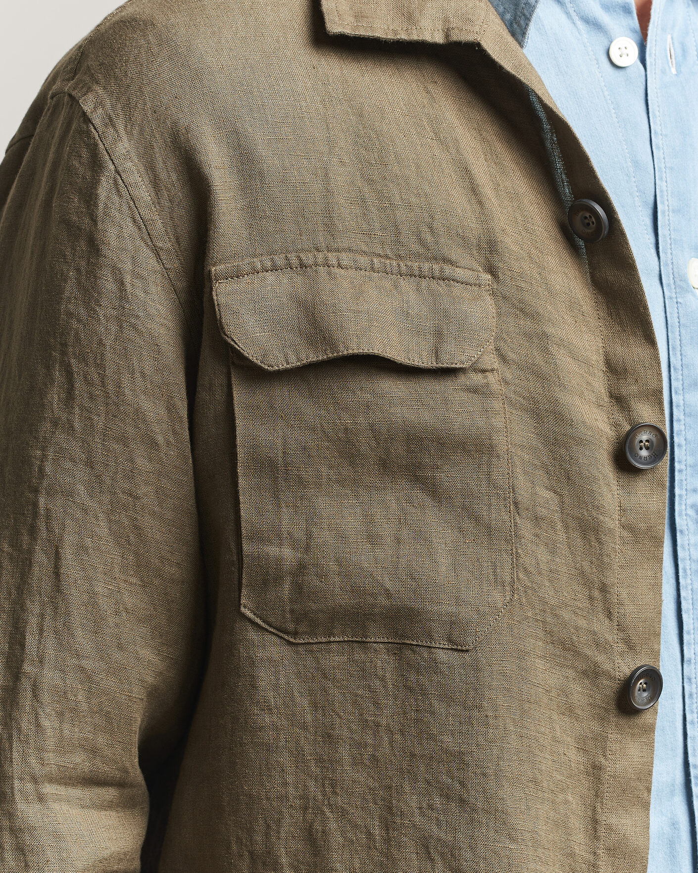 Herren | Jacken | Herno | Linen Safari Jacket Military