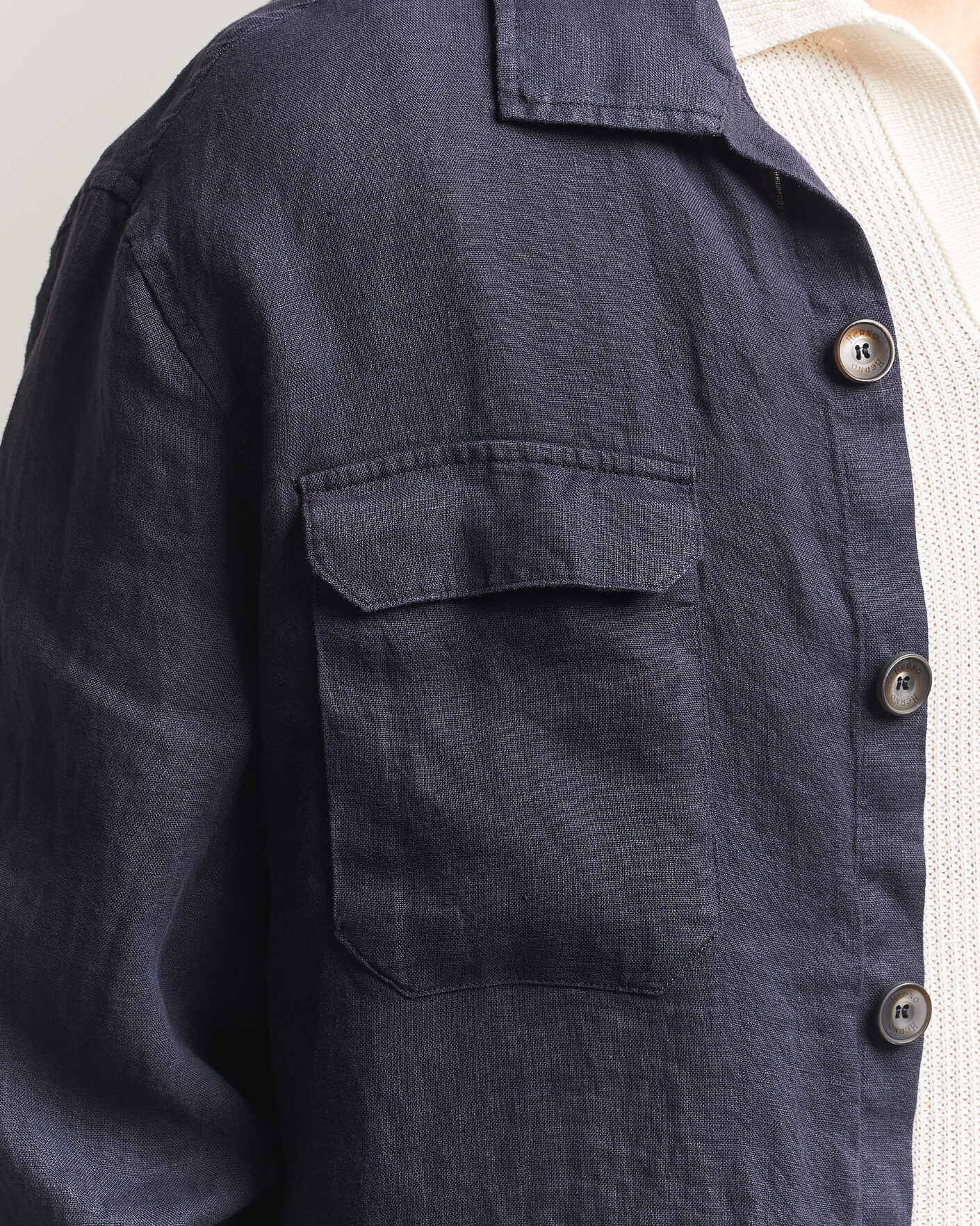 Herren | Jacken | Herno | Linen Safari Jacket Navy
