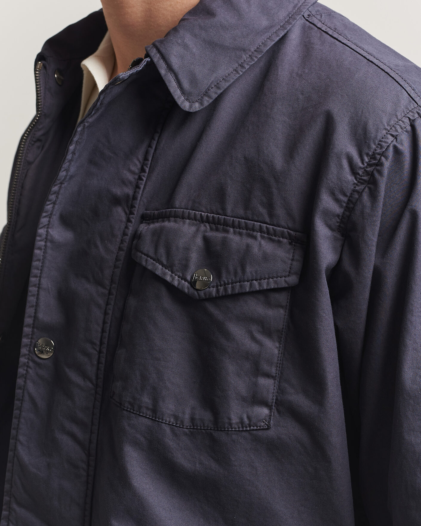Herren | Jacken | Herno | Washed Cotton Field Jacket Navy