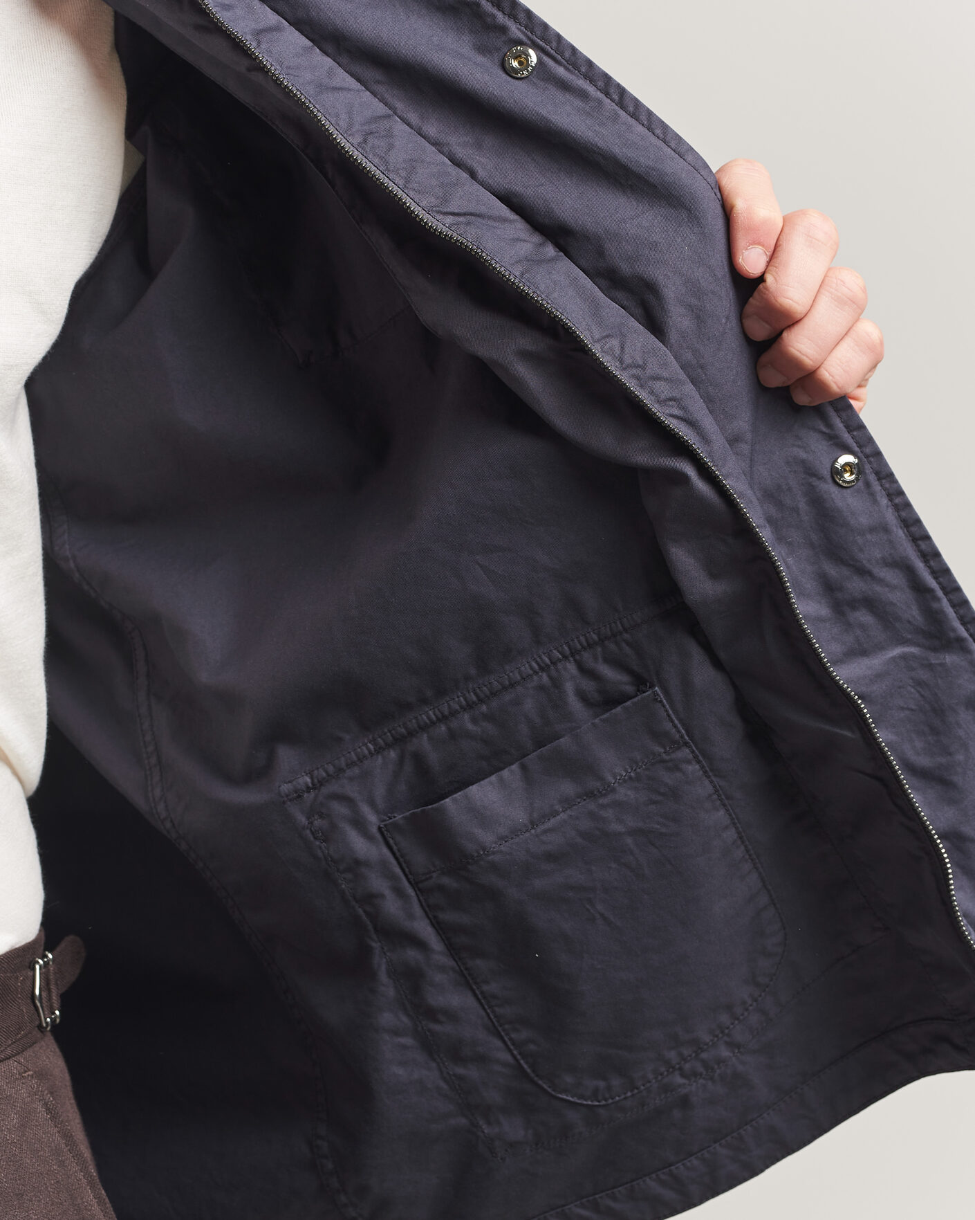 Herren | Jacken | Herno | Washed Cotton Field Jacket Navy