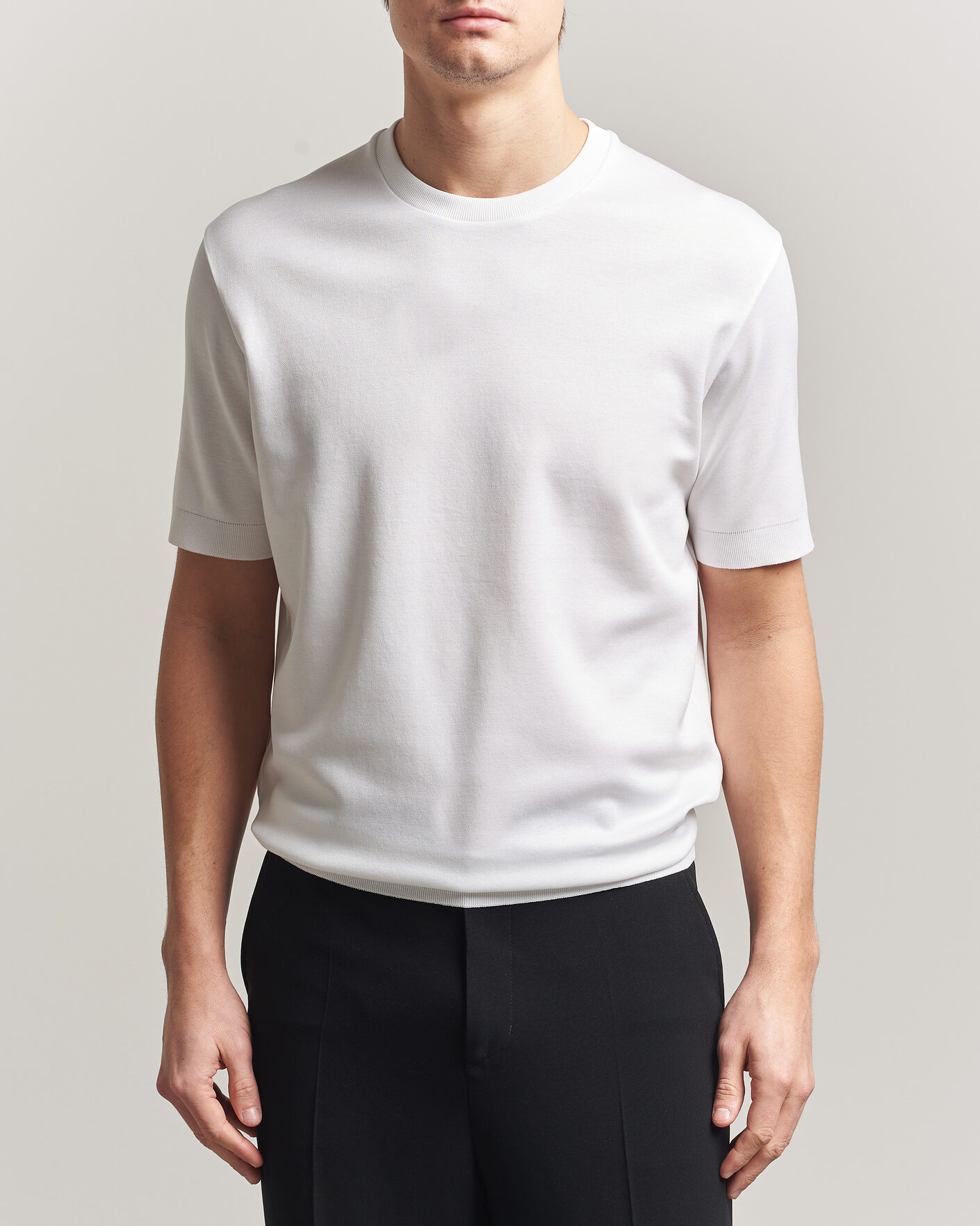 Herren | T-Shirts | Herno | Micro Piquet T-Shirt White