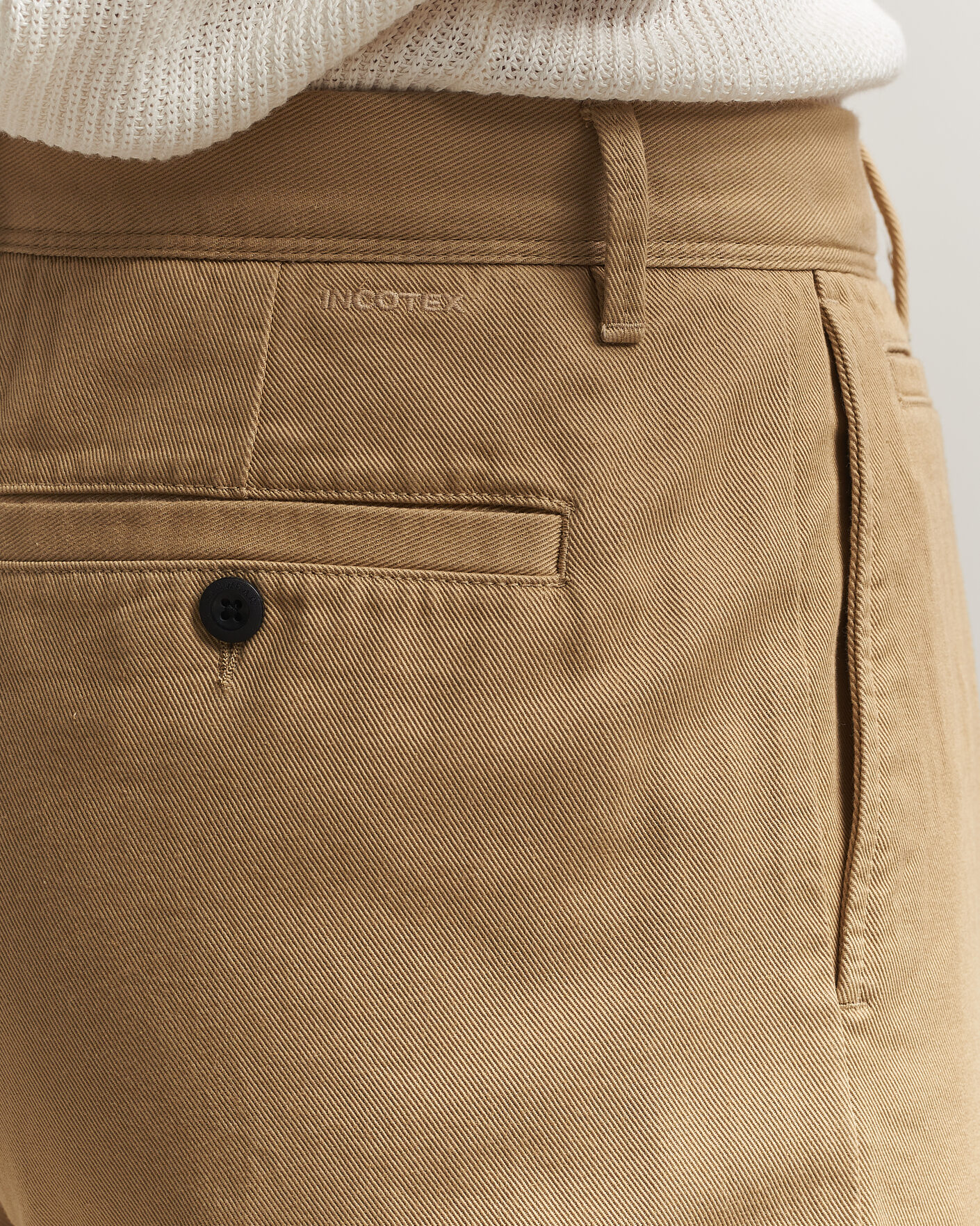 Herren | Hosen | Incotex | Regular Fit Uniform Cotton Slacks Khaki