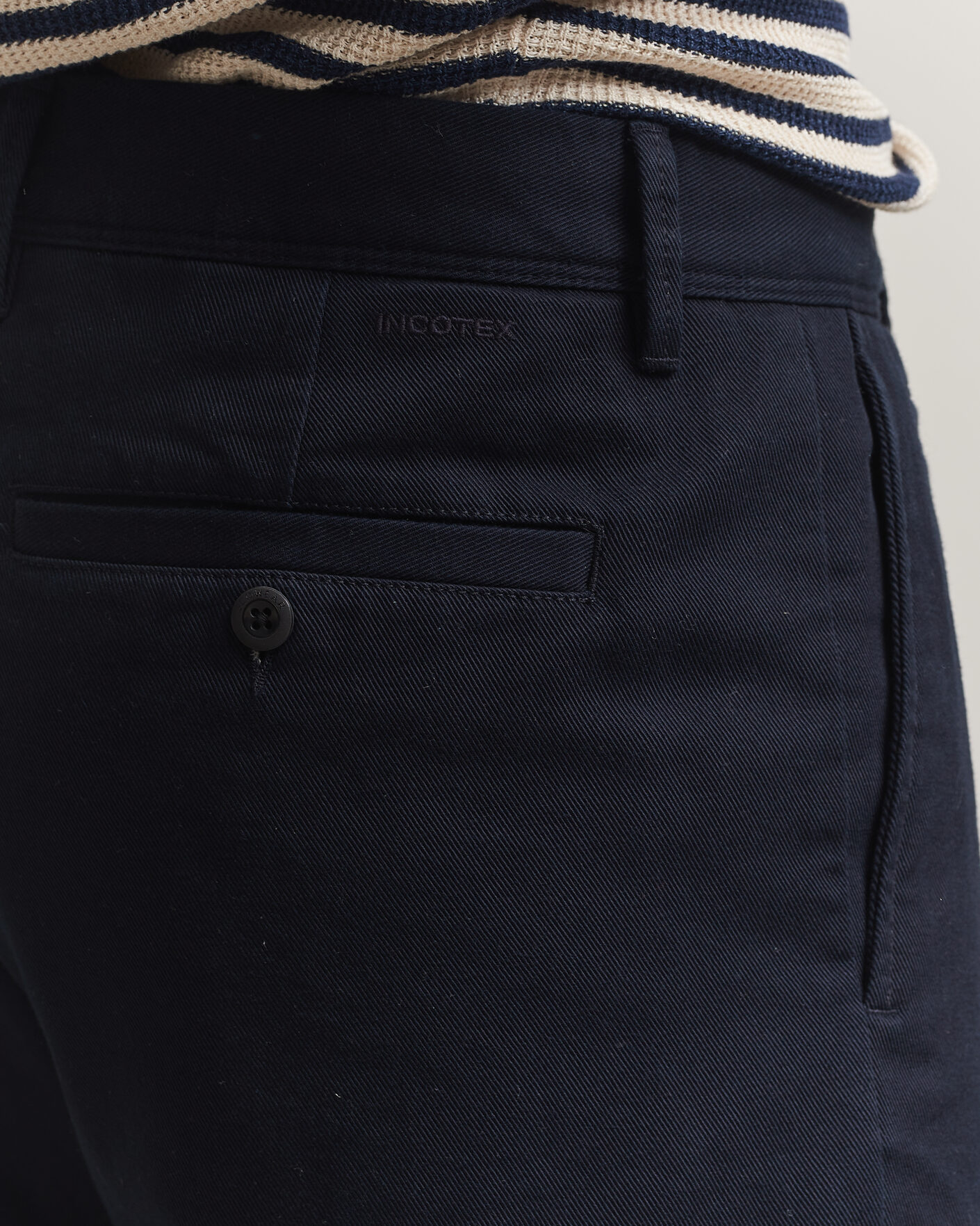 Herren | Hosen | Incotex | Regular Fit Uniform Cotton Slacks Navy