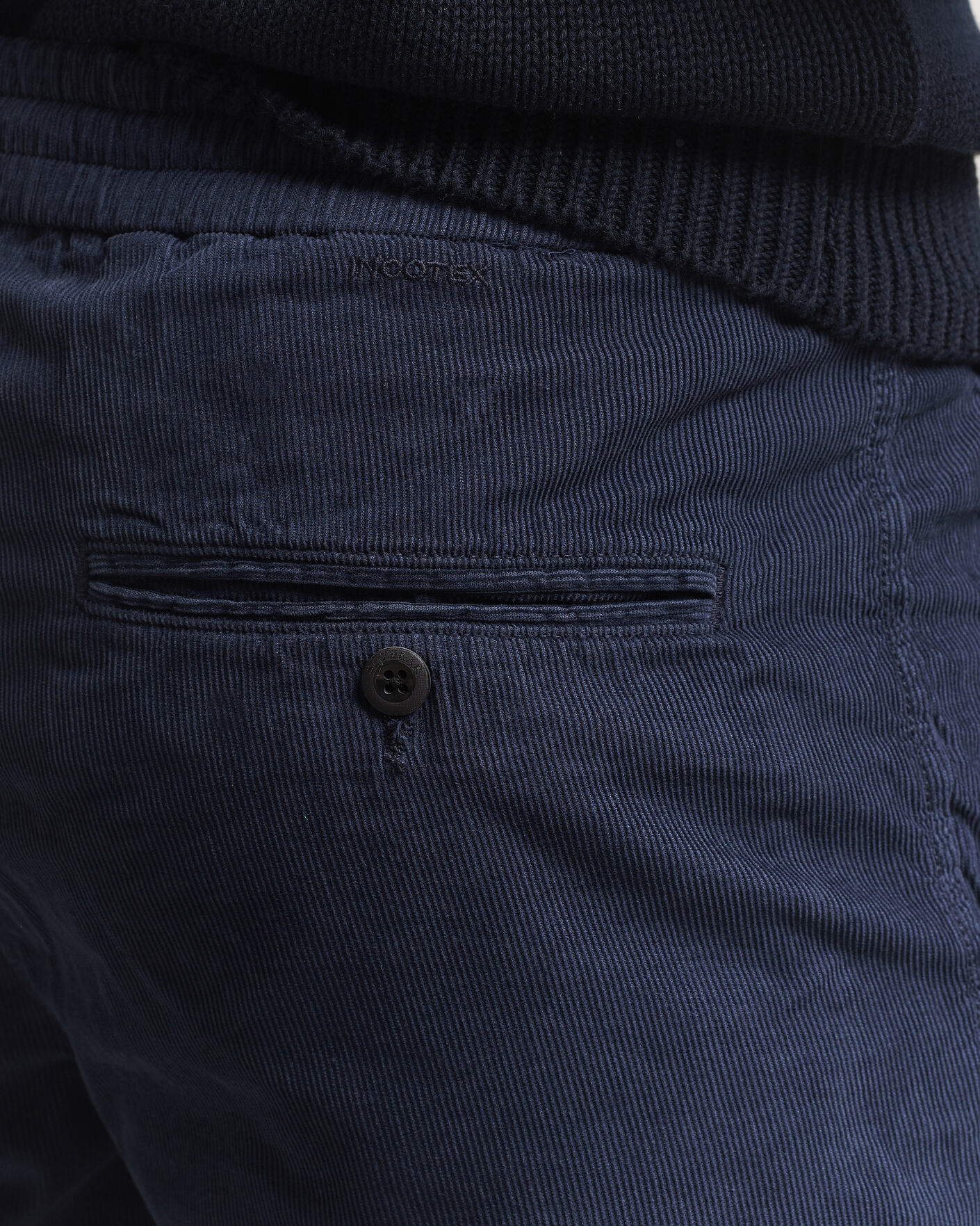 Herren | Shorts | Incotex | Baby Corduroy Drawstring Shorts Navy