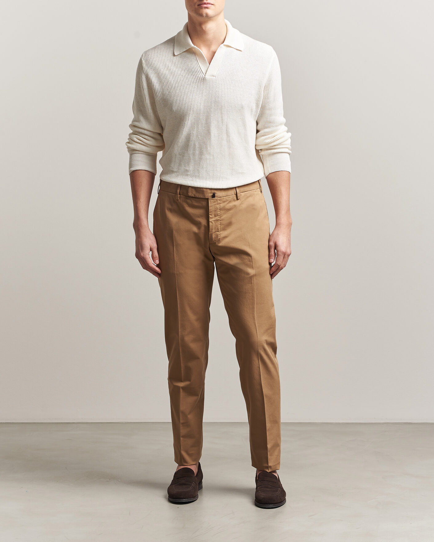 Herren | Hosen | Incotex | Slim Fit Comfort Chinos Khaki