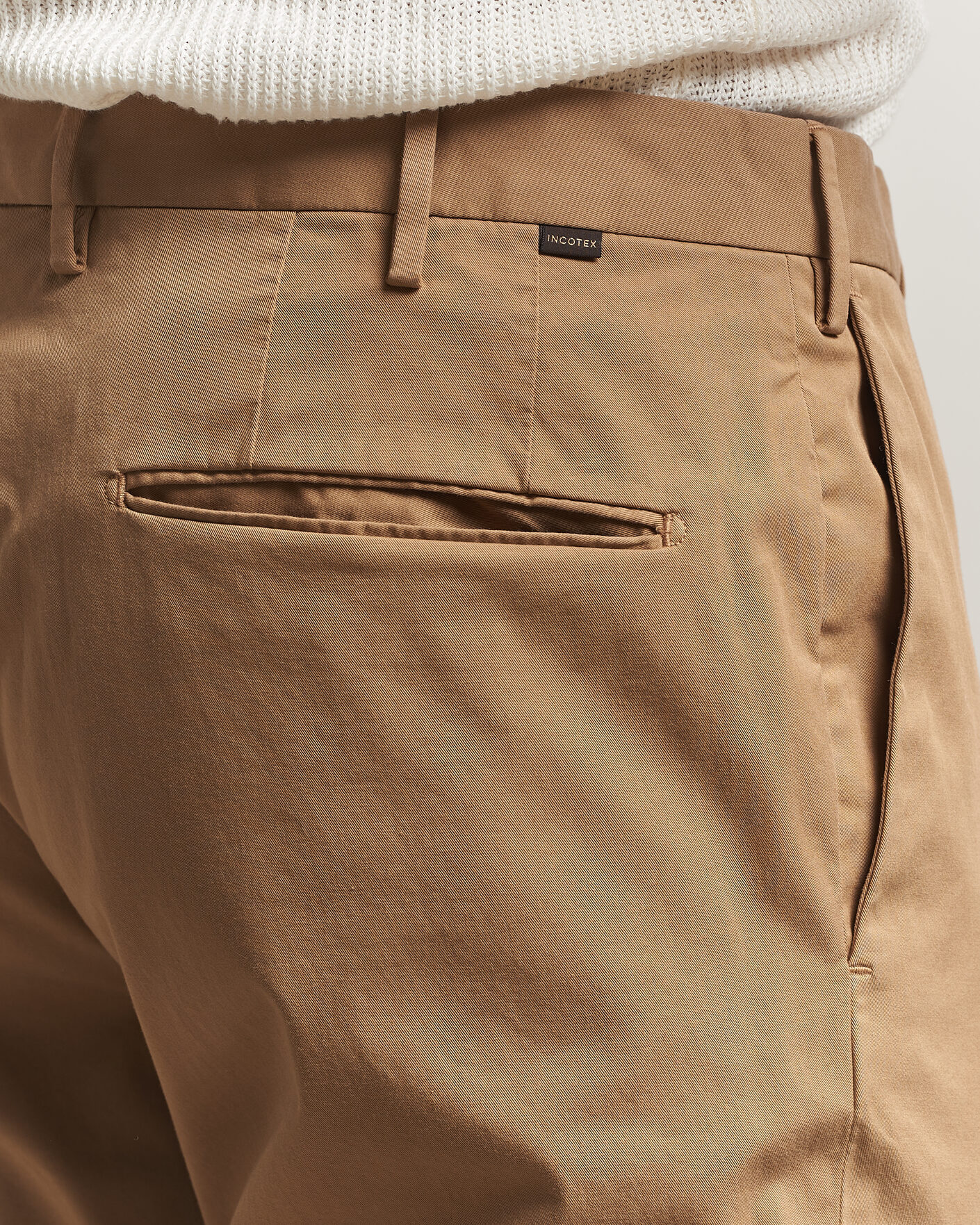 Herren | Hosen | Incotex | Slim Fit Comfort Chinos Khaki
