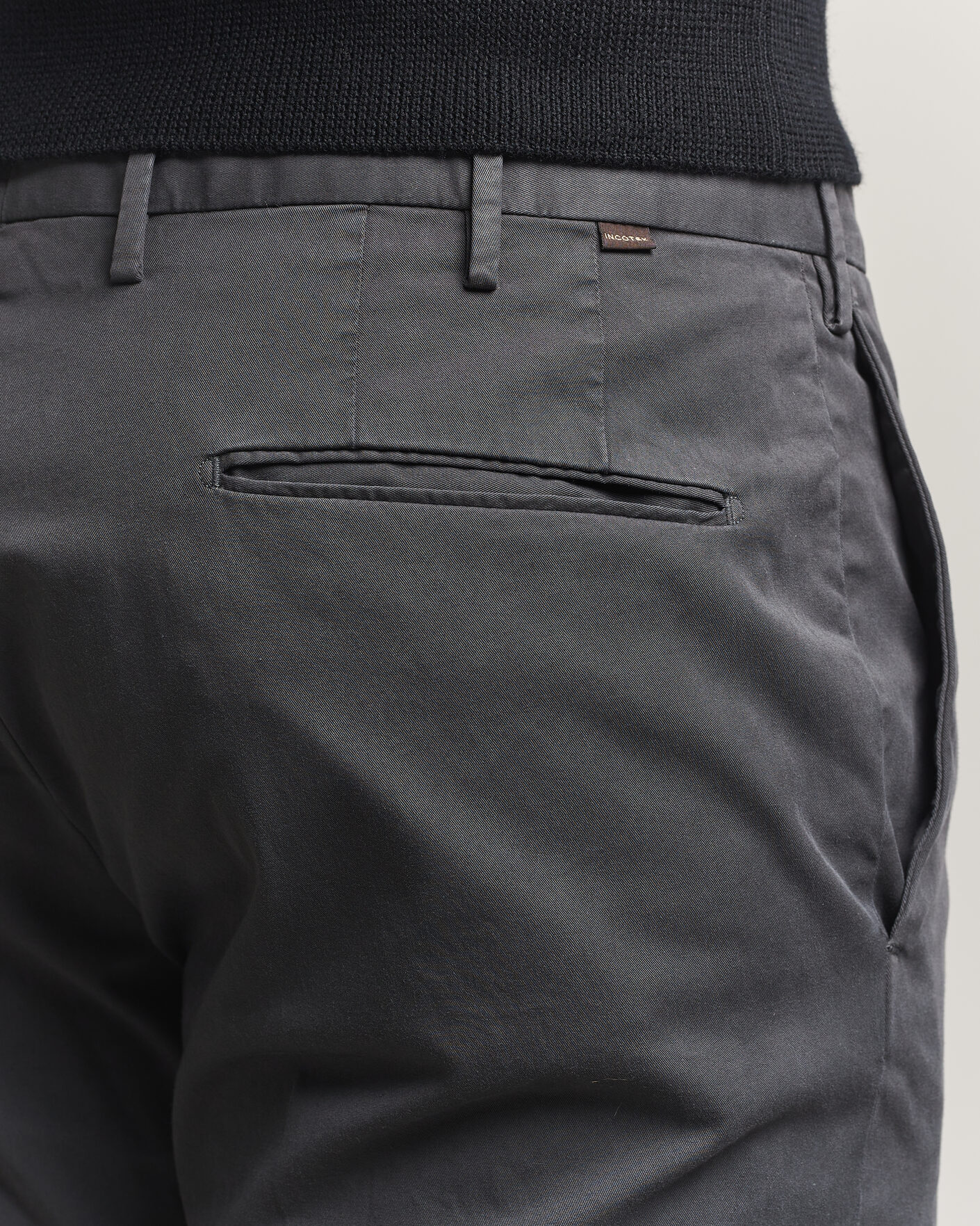 Herren | Hosen | Incotex | Slim Fit Comfort Chinos Dark Grey