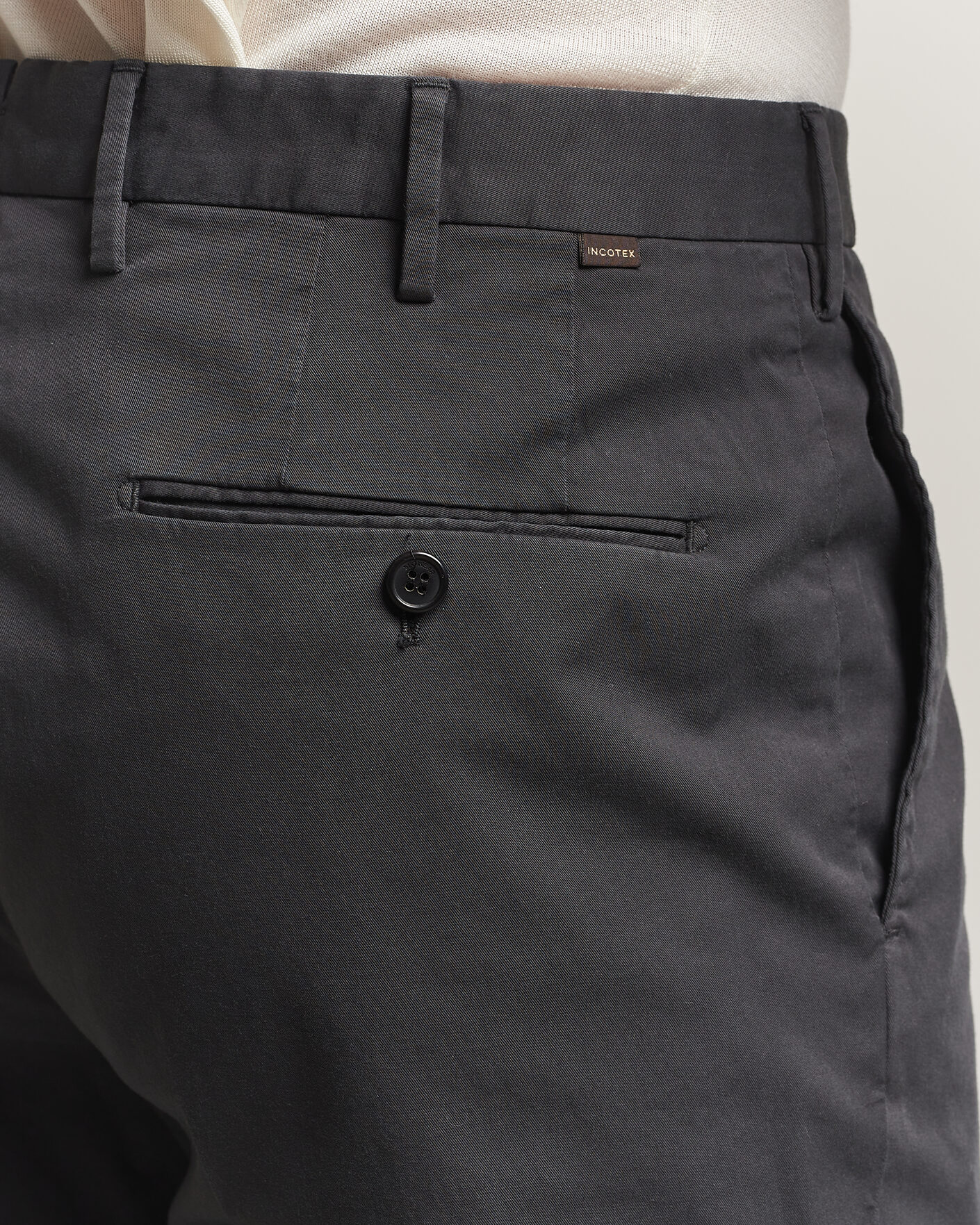Herren | Hosen | Incotex | Regular Fit Comfort Chinos Dark Grey