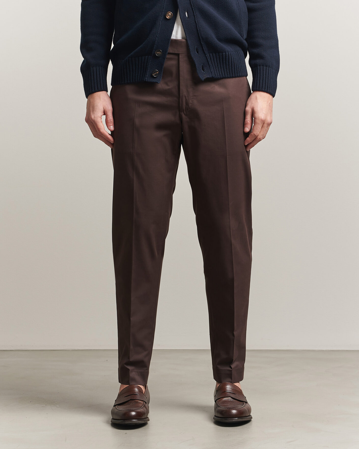 Herren | Hosen | Incotex | Regular Fit Flexgab Cotton Chinos Dark Brown