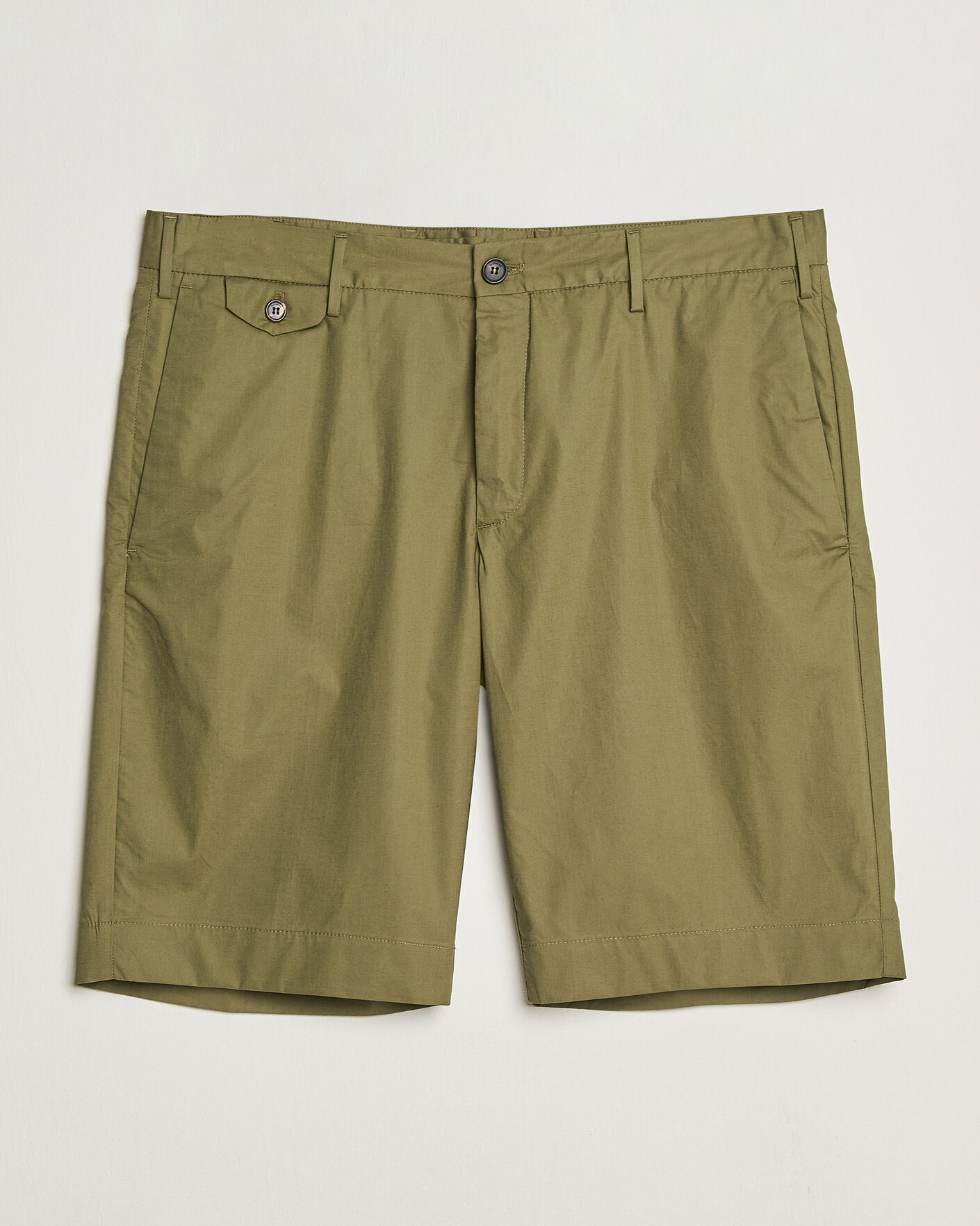 Herren | Shorts | Incotex | Cotton Poplin Shorts Olive