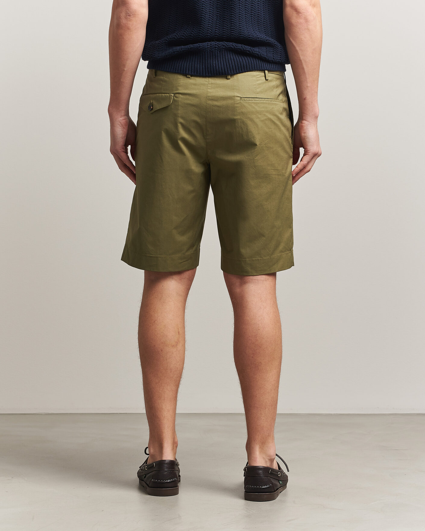 Herren | Shorts | Incotex | Cotton Poplin Shorts Olive