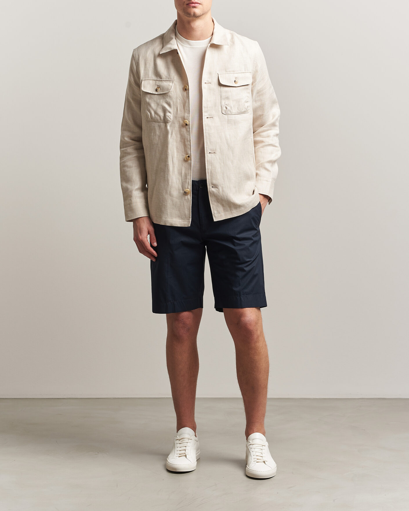 Herren | Shorts | Incotex | Cotton Poplin Shorts Navy