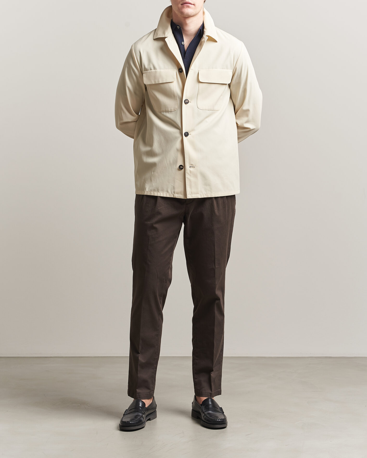 Herren | Hemden | Incotex | Ice Cotton Twill Overshirt Natural