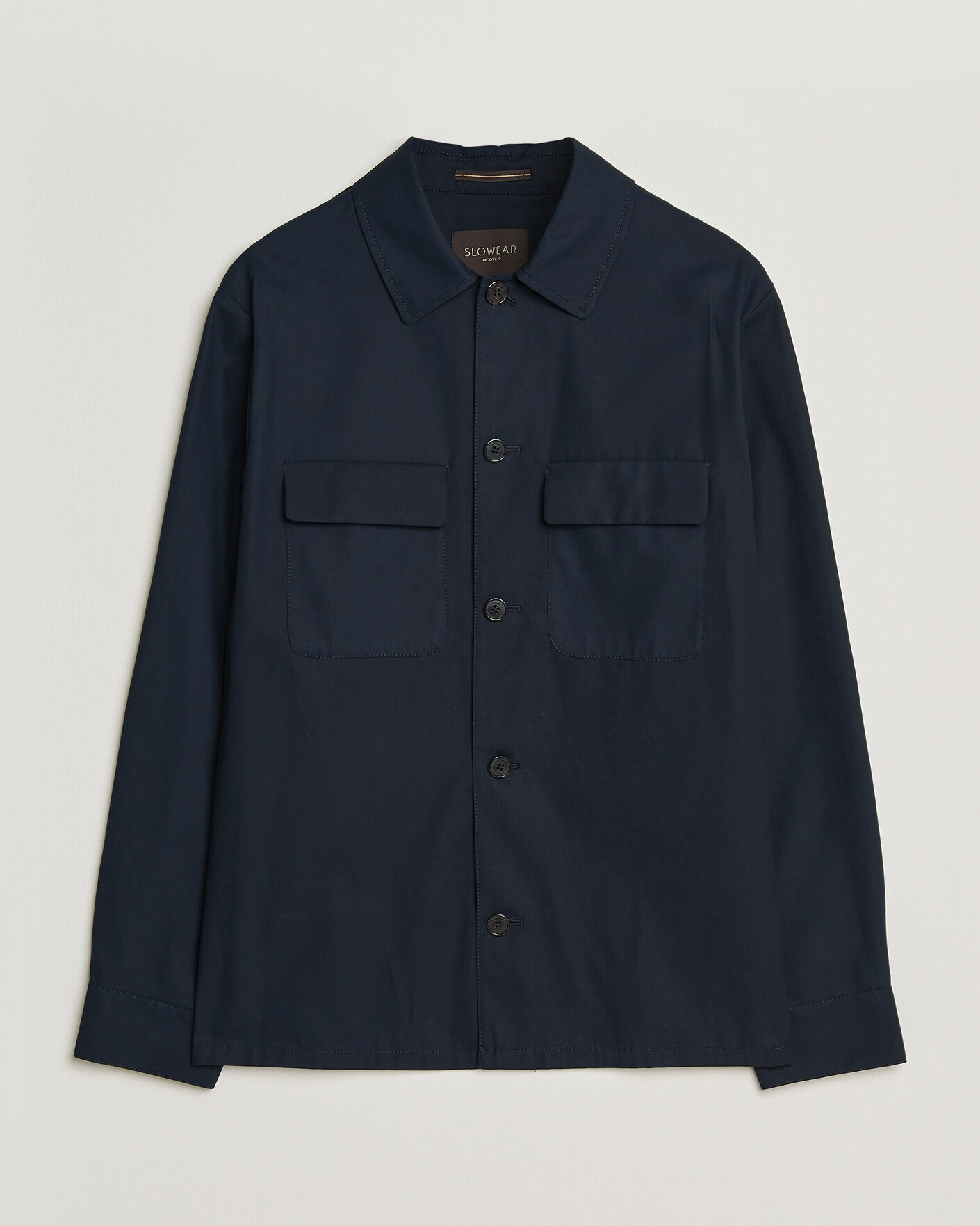 Herren | Hemden | Incotex | Ice Cotton Twill Overshirt Navy