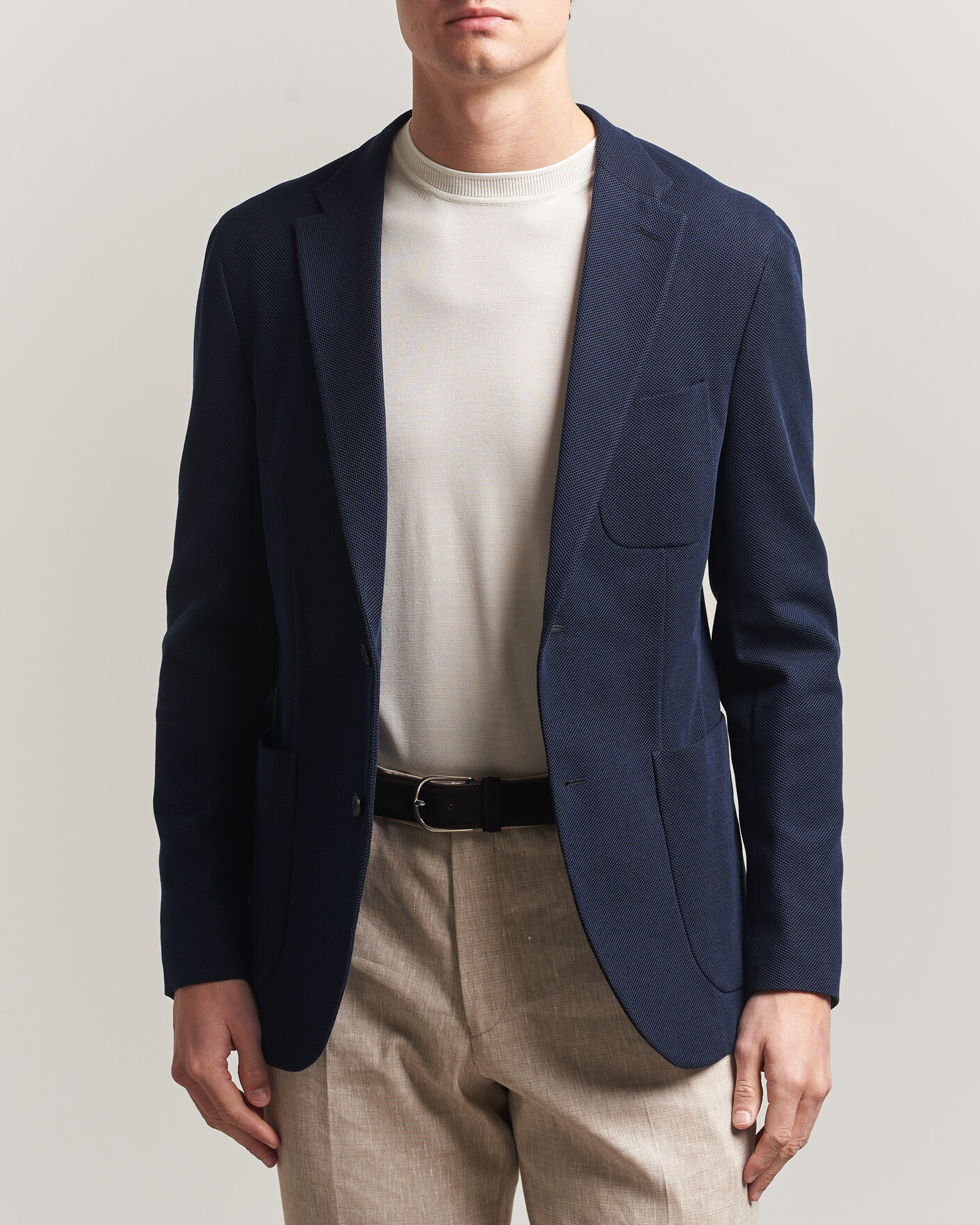 Herren | Sakkos | Incotex | Unconstructed Jersey Blazer Navy