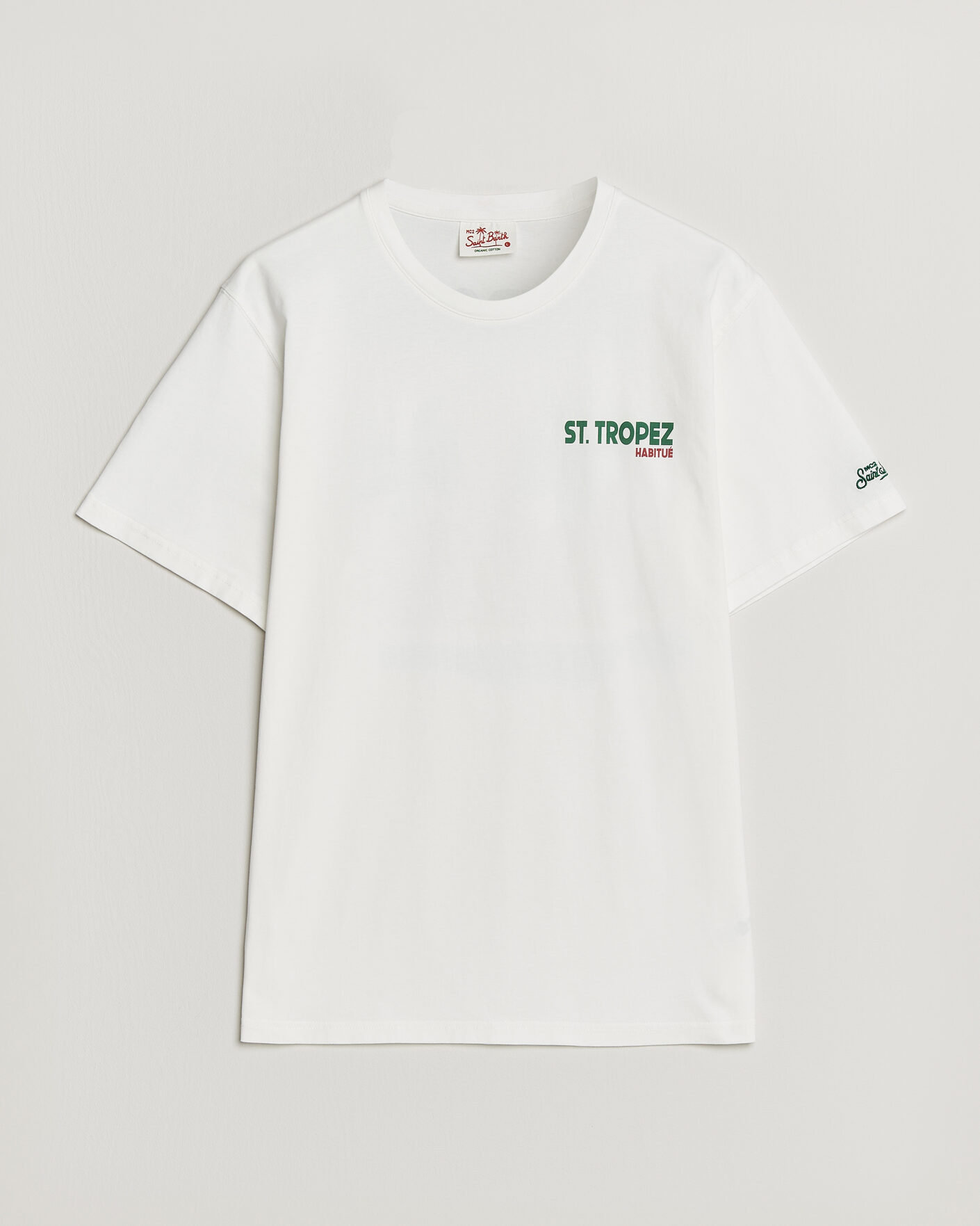 Herren | T-Shirts | MC2 Saint Barth | Back Printed Cotton T-Shirt St Tropez Sun