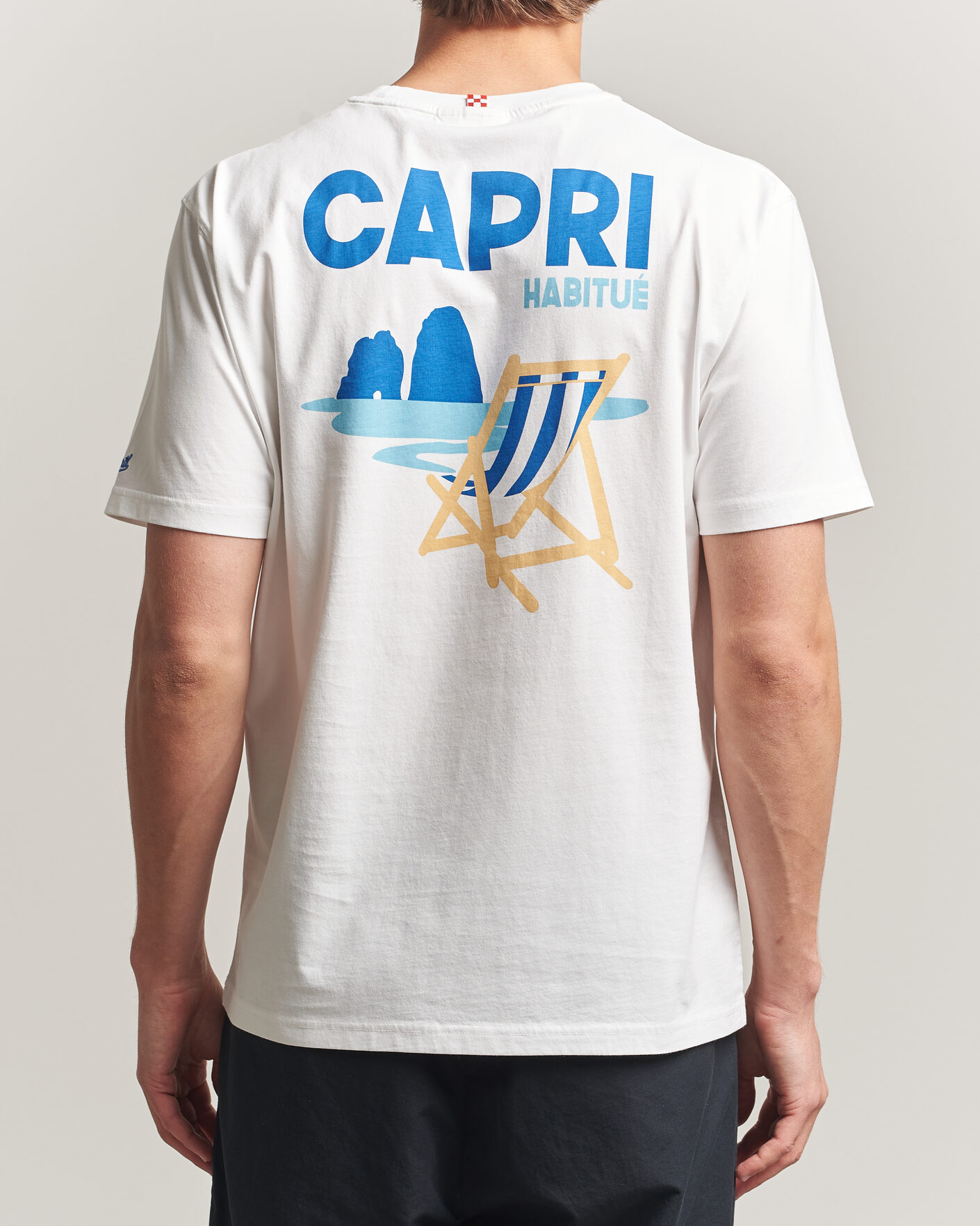 Herren | T-Shirts | MC2 Saint Barth | Back Printed Cotton T-Shirt Capri Summer
