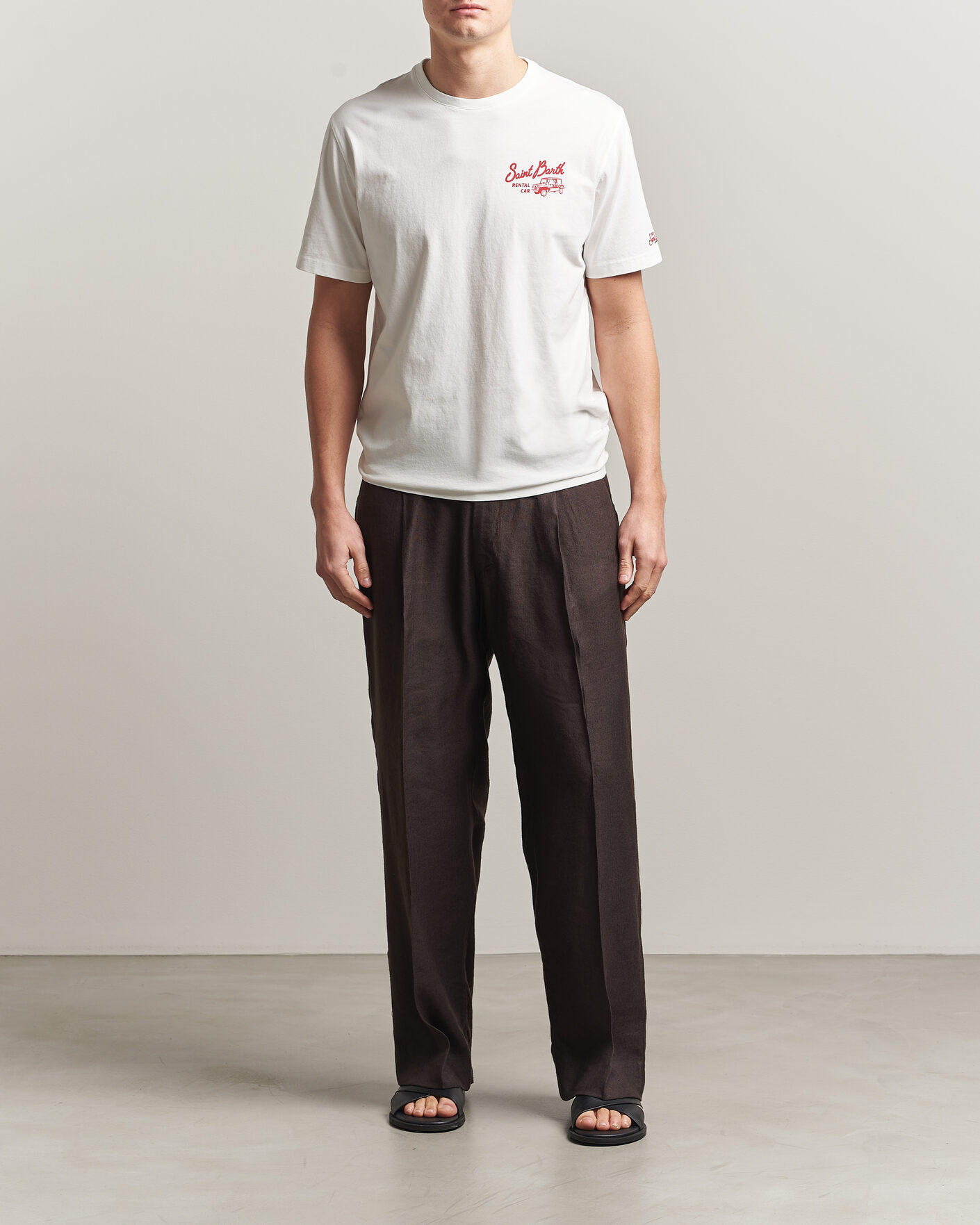 Herren | T-Shirts | MC2 Saint Barth | Back Printed Cotton T-Shirt Rental Car