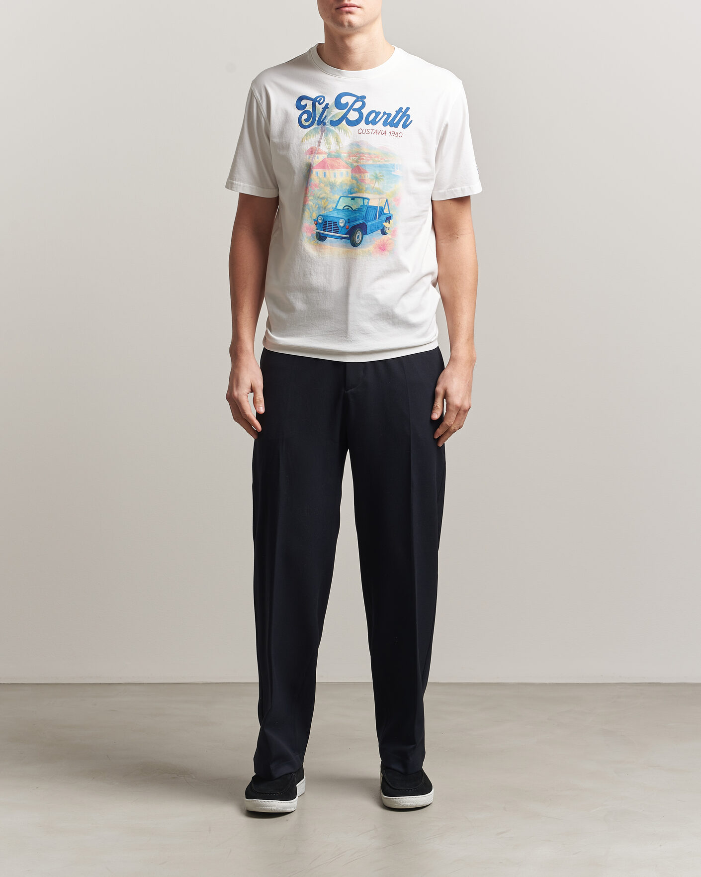 Herren | T-Shirts | MC2 Saint Barth | Printed Cotton T-Shirt Ibiscus Car
