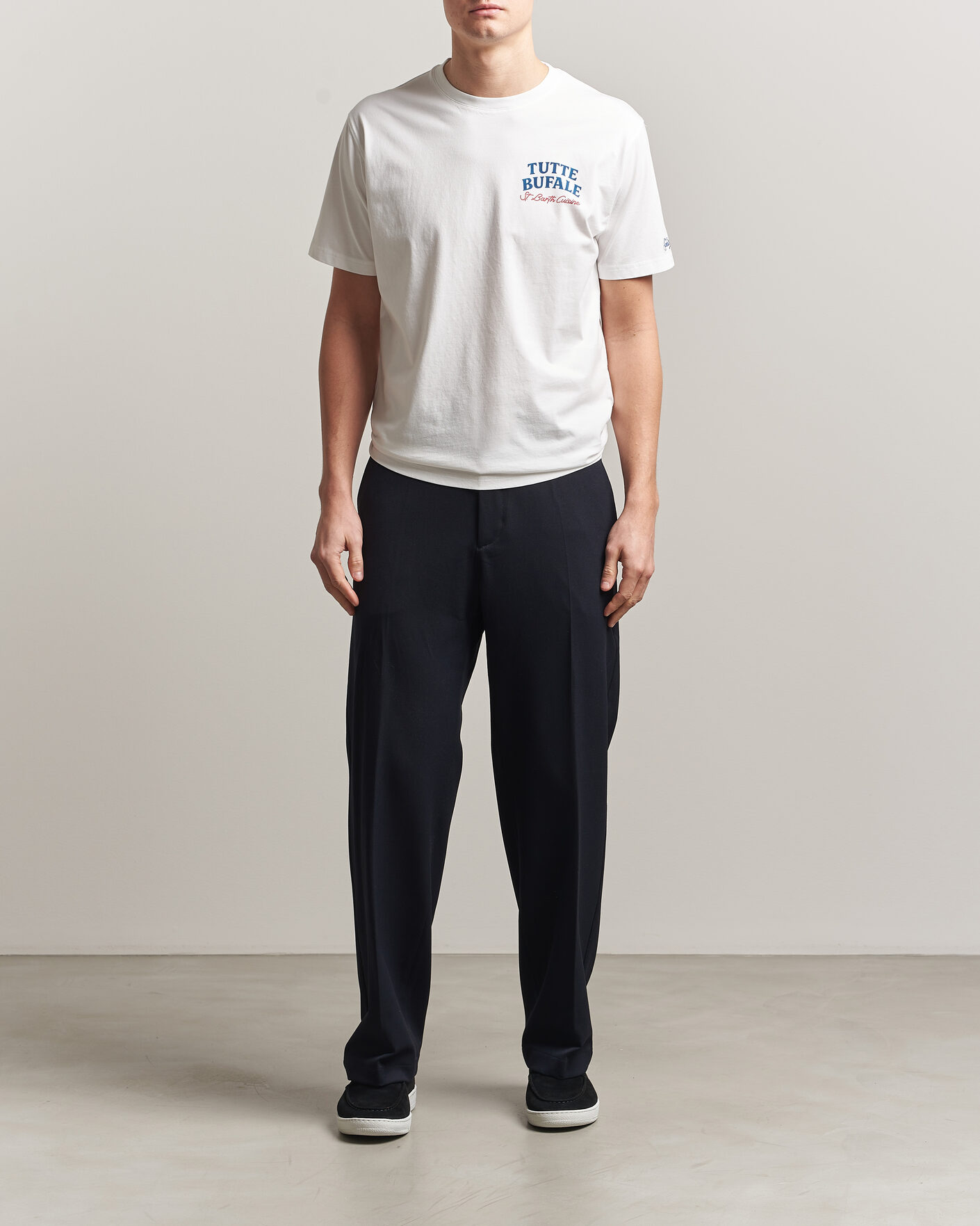 Herren | T-Shirts | MC2 Saint Barth | Back Printed Cotton T-Shirt Bufale