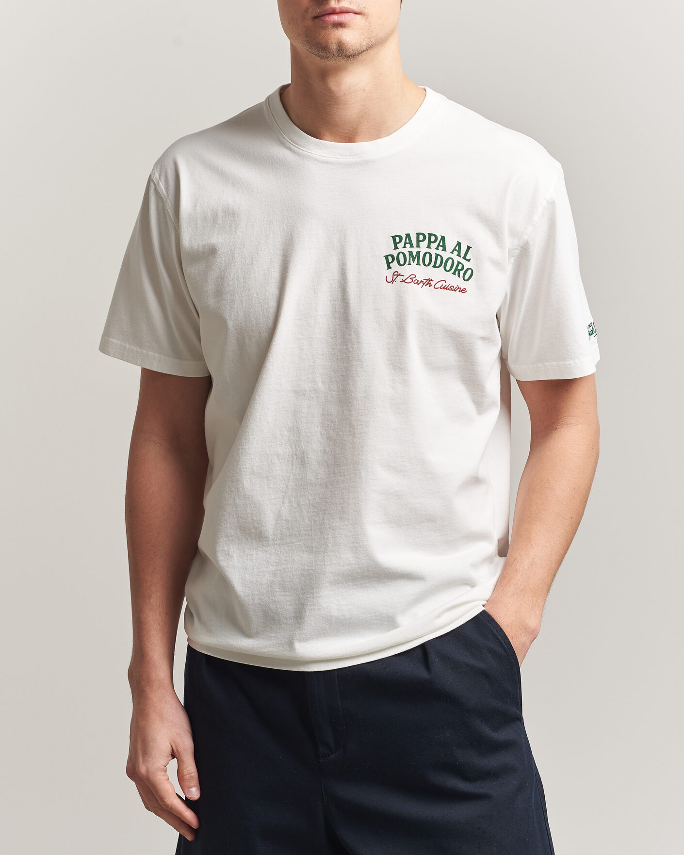 Herren | T-Shirts | MC2 Saint Barth | Back Printed Cotton T-Shirt Pappa Pomodoro