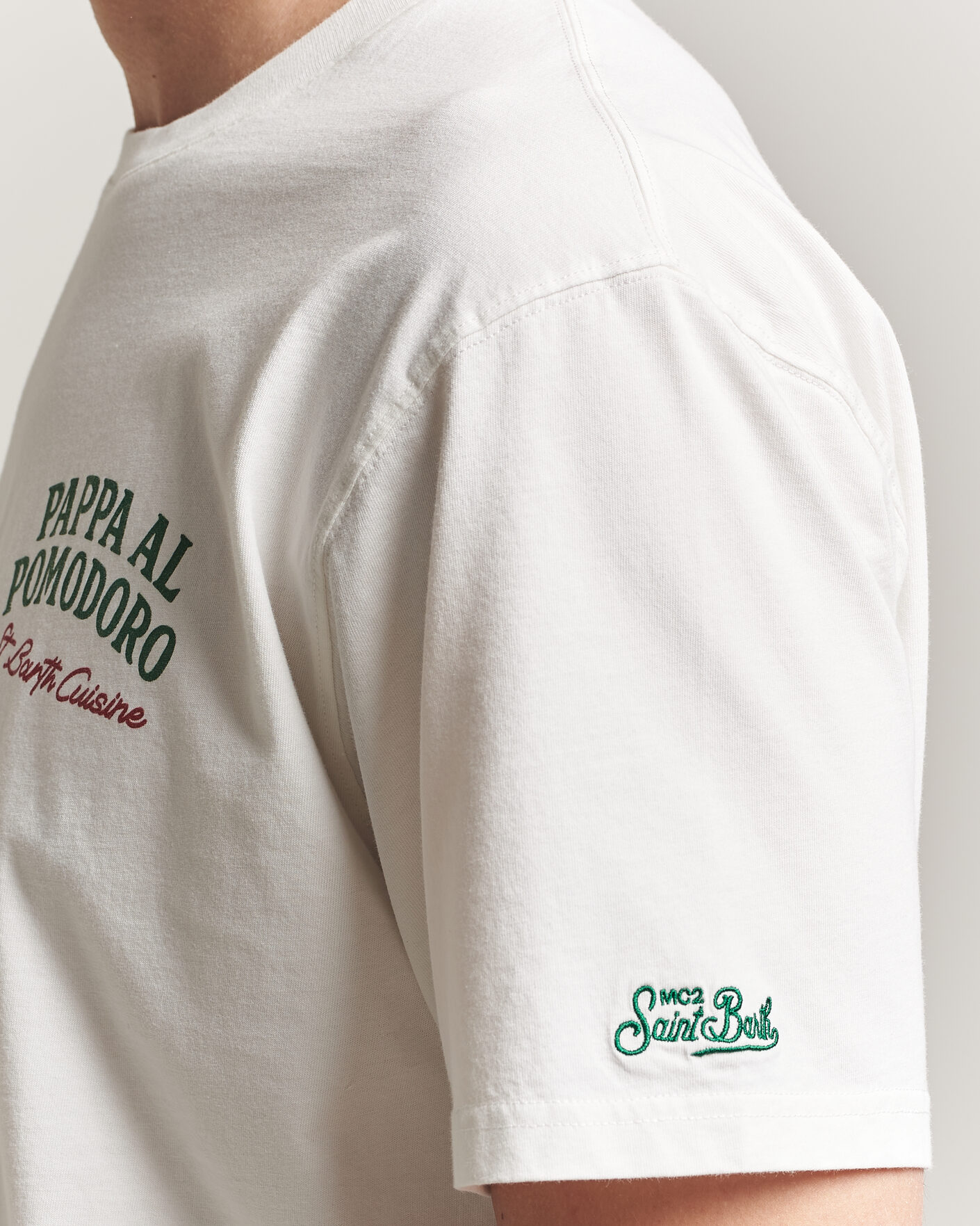 Herren | T-Shirts | MC2 Saint Barth | Back Printed Cotton T-Shirt Pappa Pomodoro
