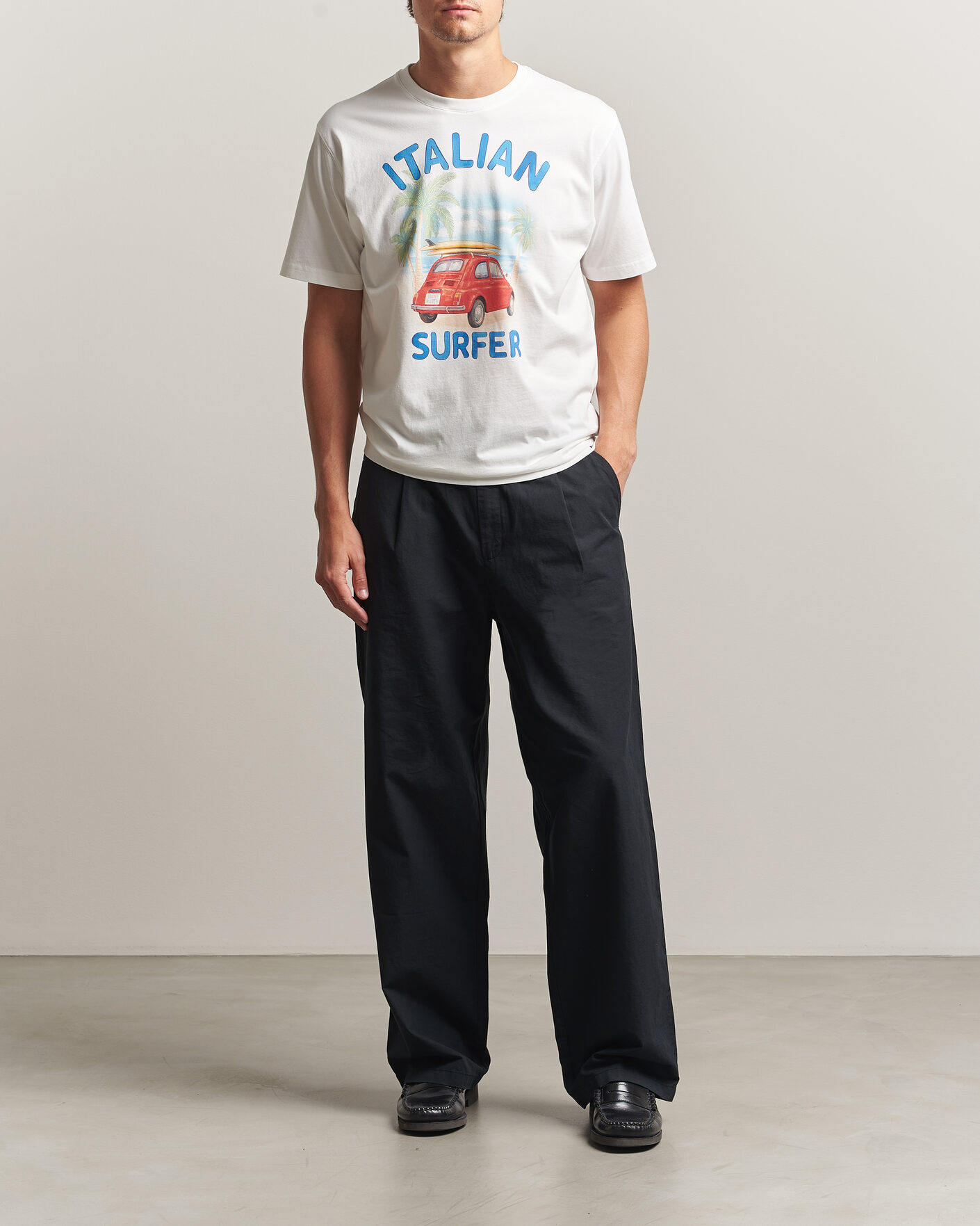 Herren | T-Shirts | MC2 Saint Barth | Printed Cotton T-Shirt Italian Surfer