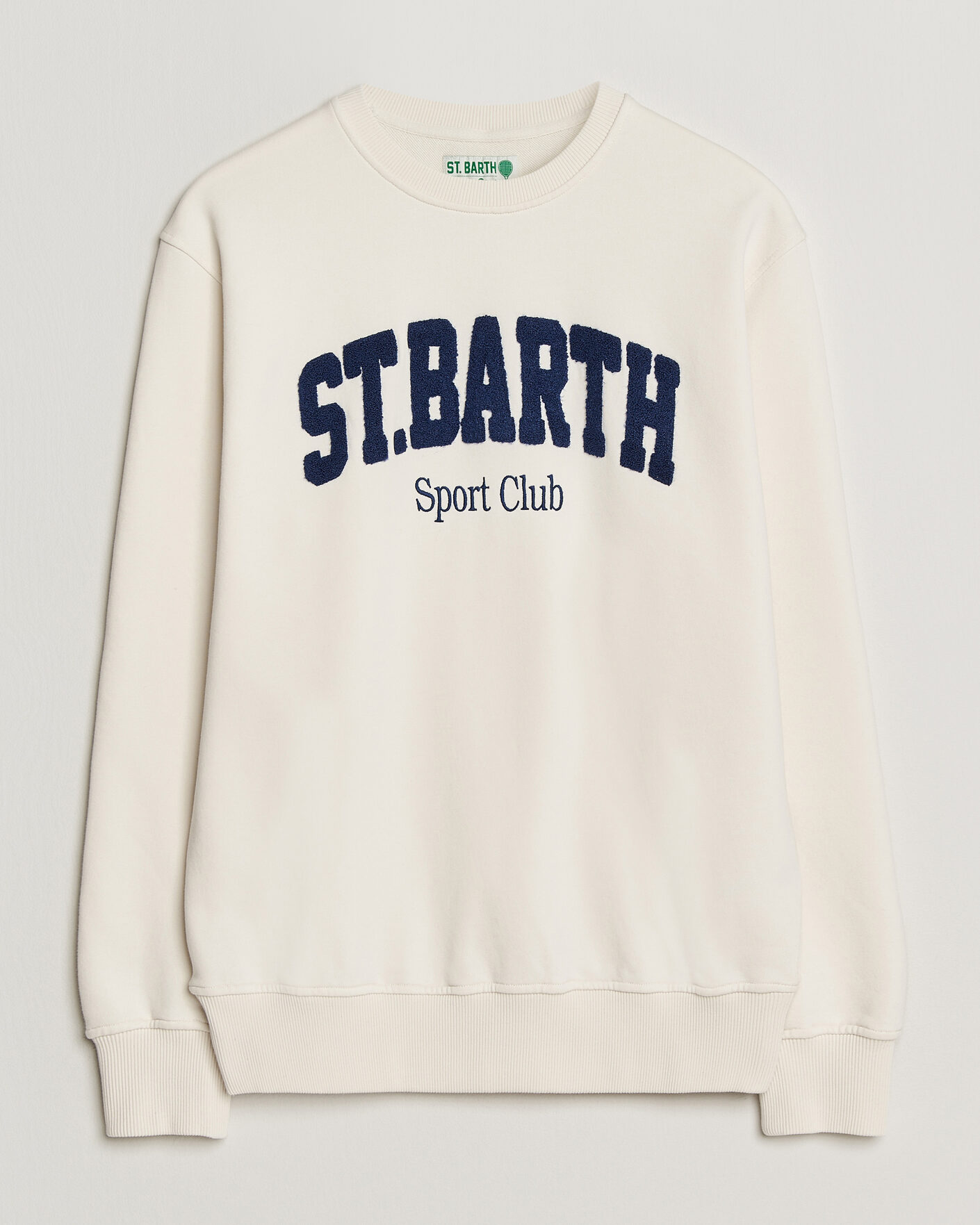 Herren | Pullover | MC2 Saint Barth | Terry Cotton Logo Sweatshirt Off White