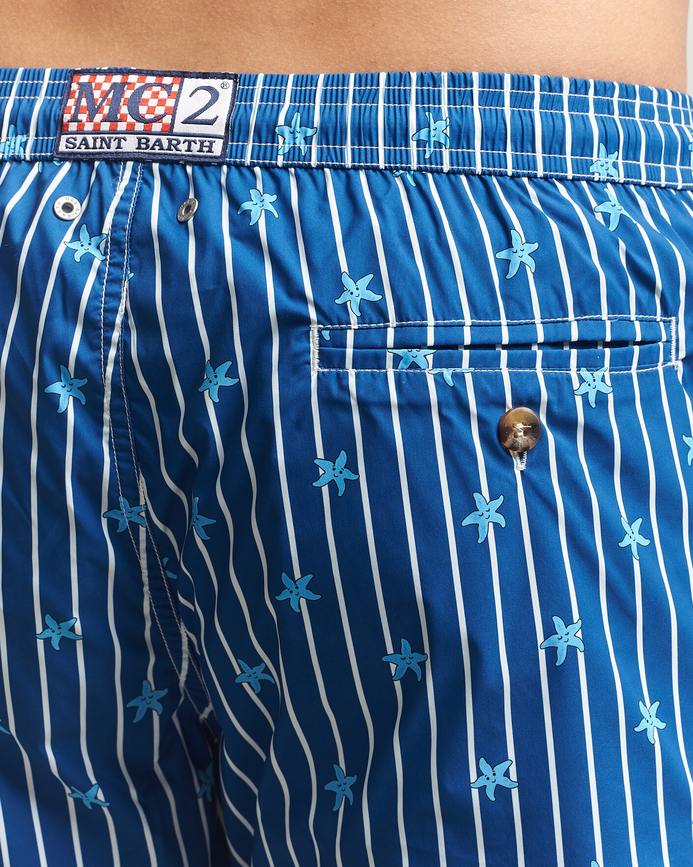 Herren | Badehosen | MC2 Saint Barth | Printed Swim Shorts Blue Starfish