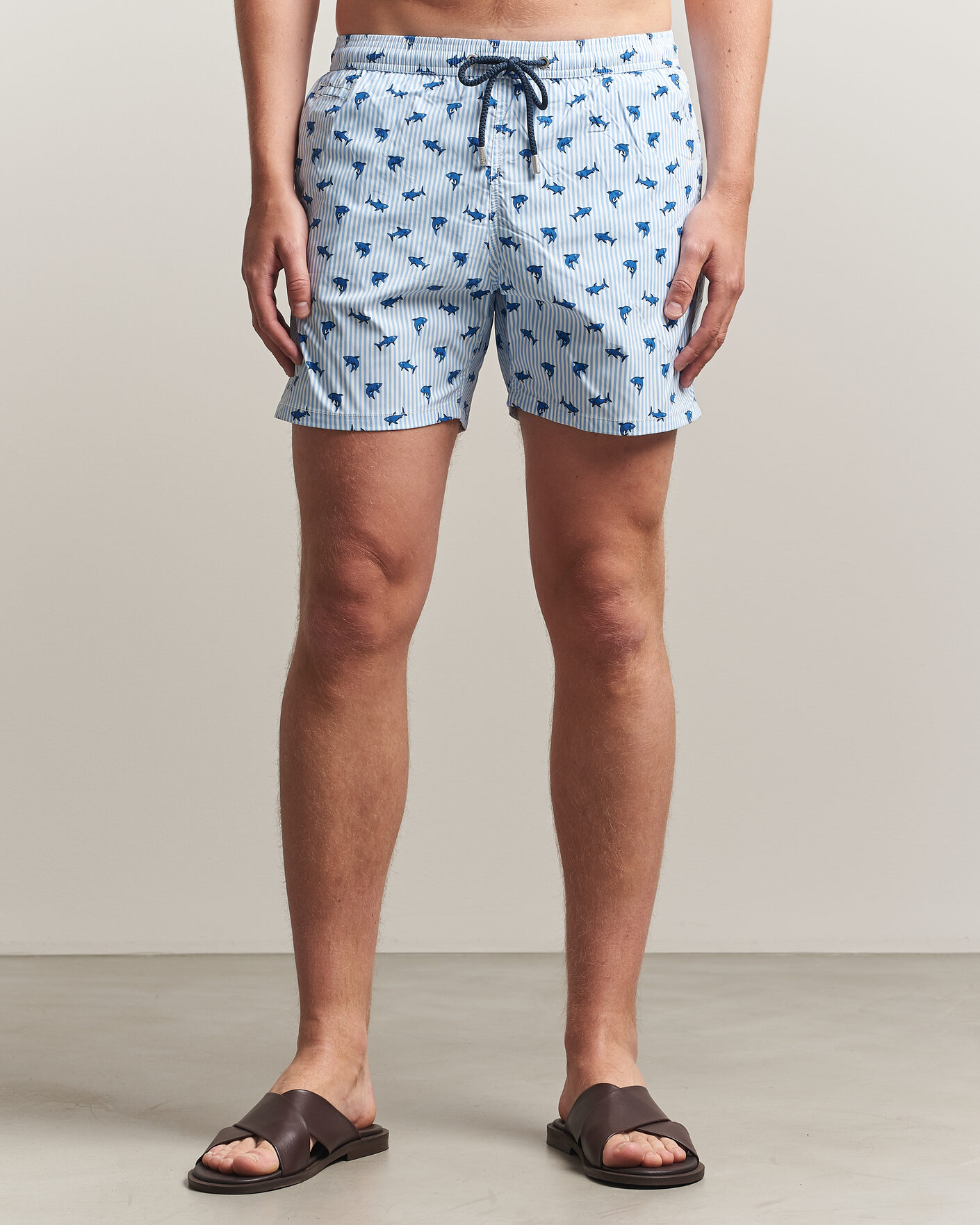 Herren | Badehosen | MC2 Saint Barth | Printed Swim Shorts Blue Sharks