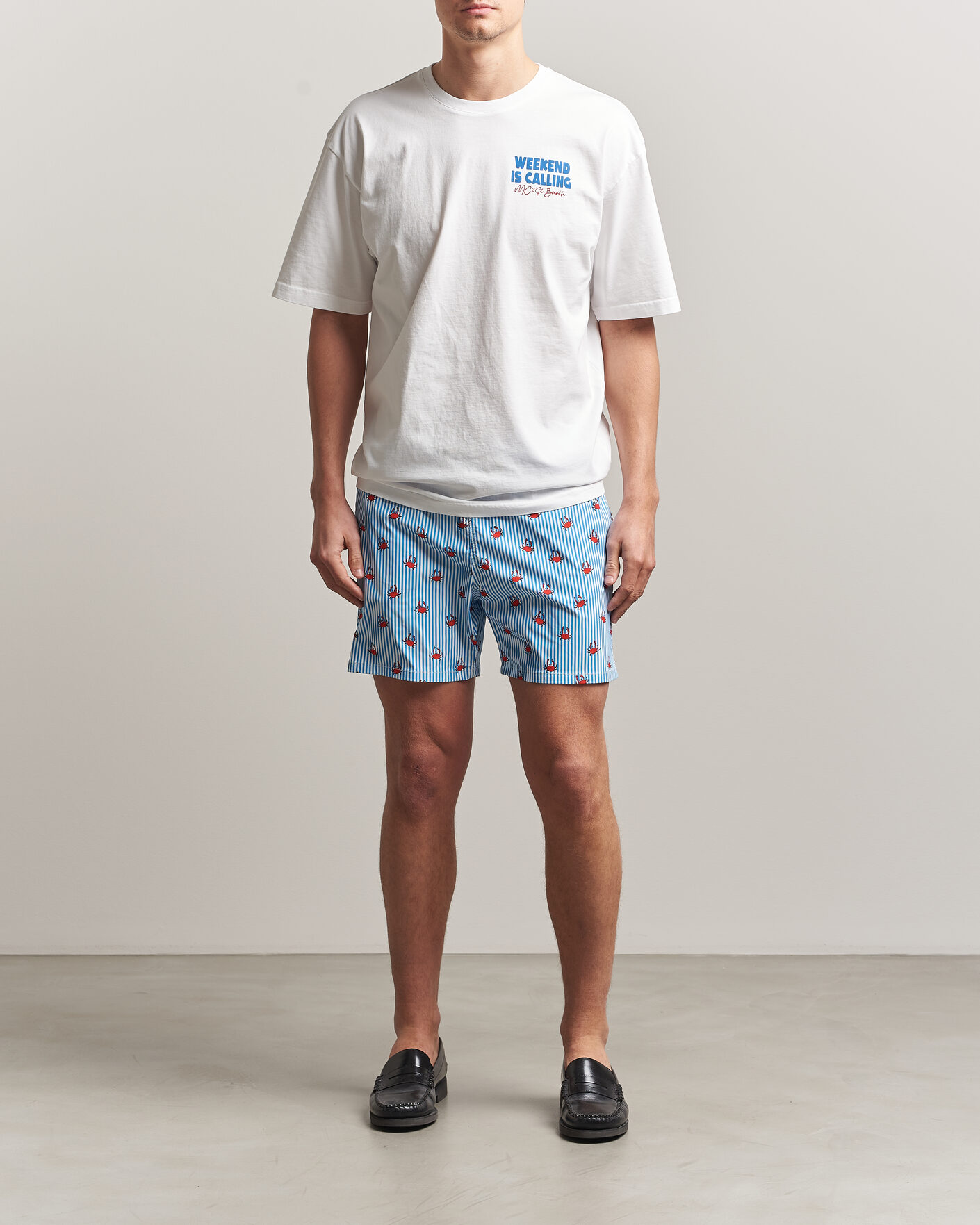Herren | Badehosen | MC2 Saint Barth | Printed Swim Shorts Blue Crabs