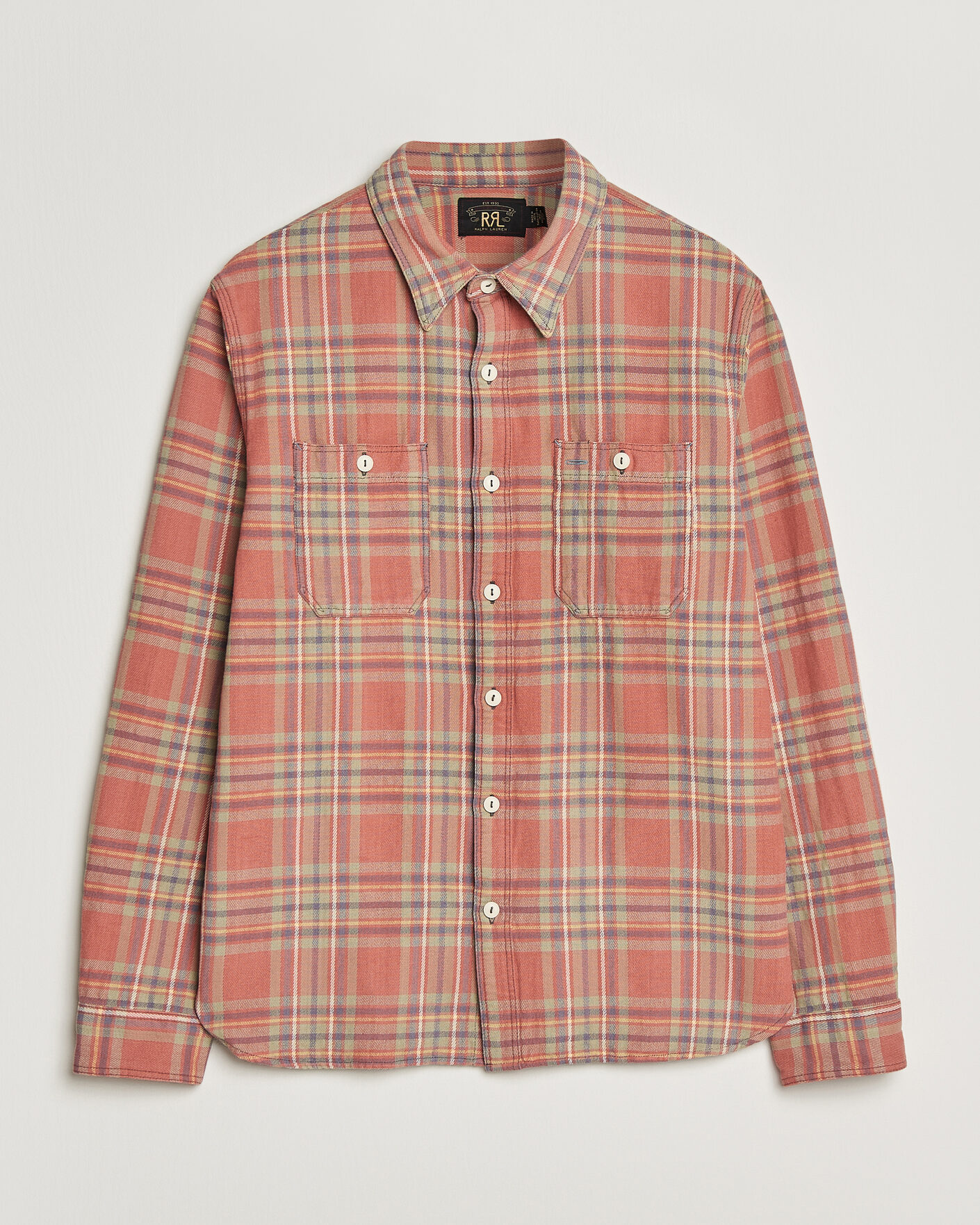 Herren | Hemden | RRL | Cameron Double Pocket Shirt Red/Blue Check
