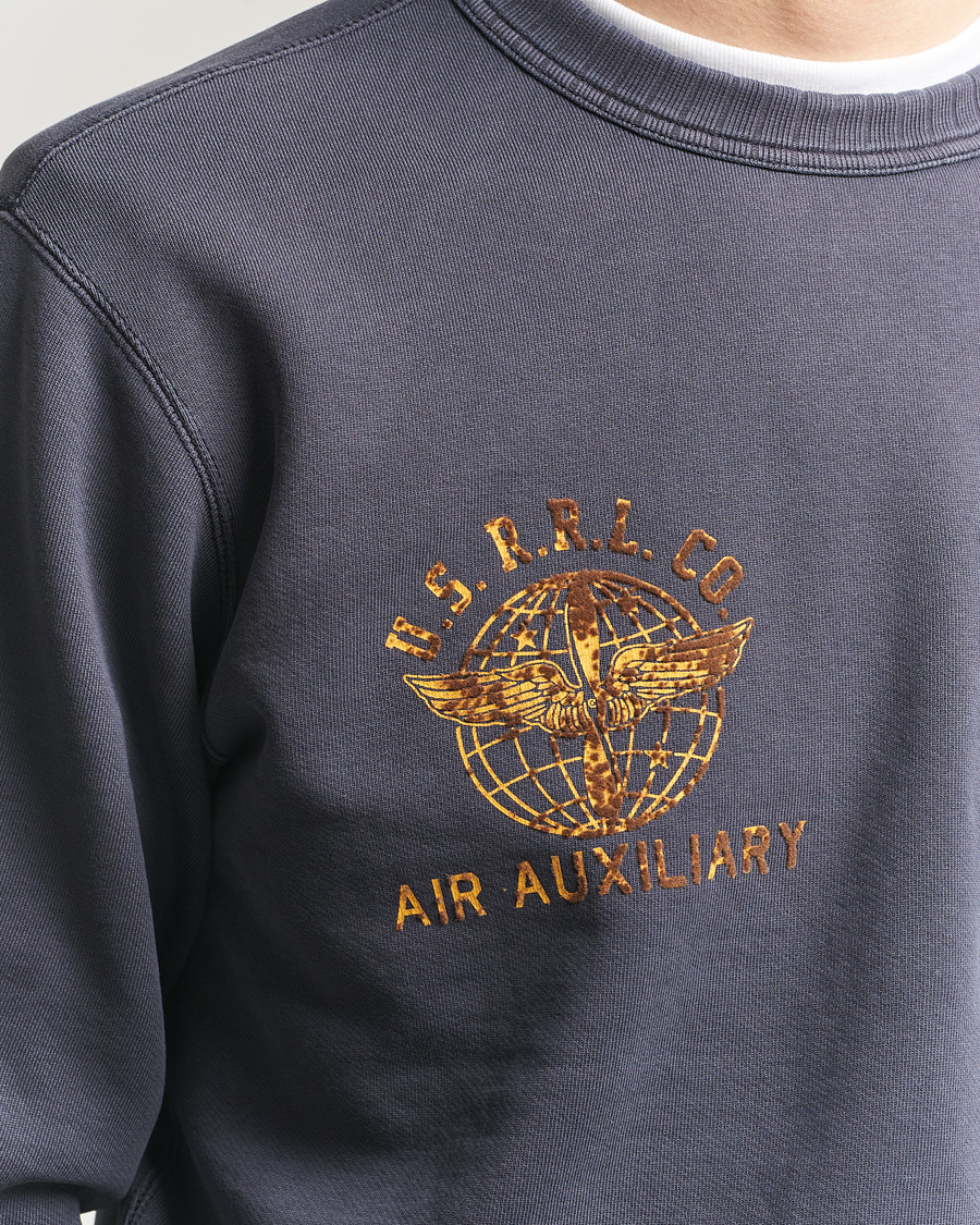 Herren | Pullover | RRL | Training Crew Sweatshirt Faded Blue