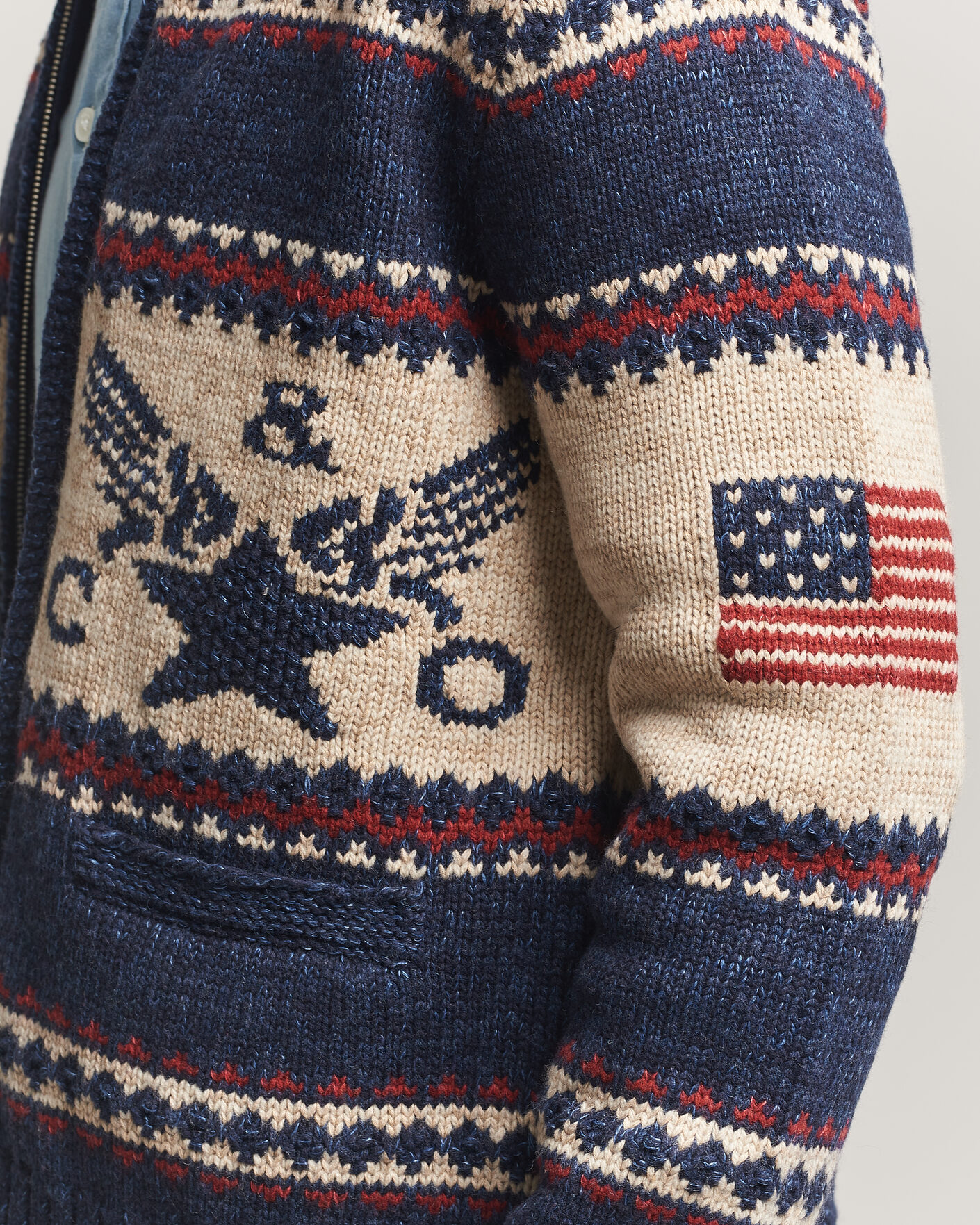 Herren | Pullover | RRL | Jacquard Shawl Cardigan Indigo