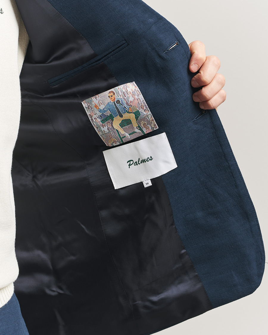 Herren | Sakkos | Palmes | Single Breasted Cotton Blazer Navy