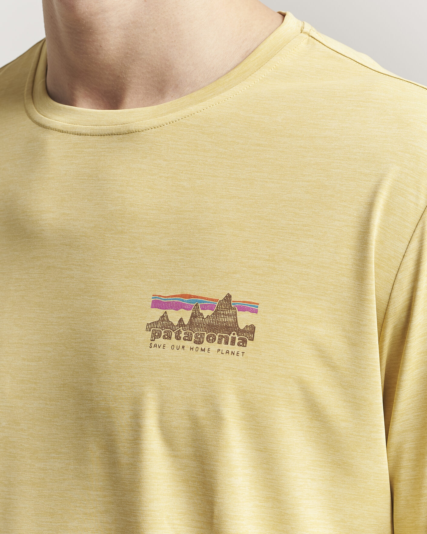 Herren | T-Shirts | Patagonia | 73 Skyline Cap Cool Daily Long Sleeve T-Shirt Yellow
