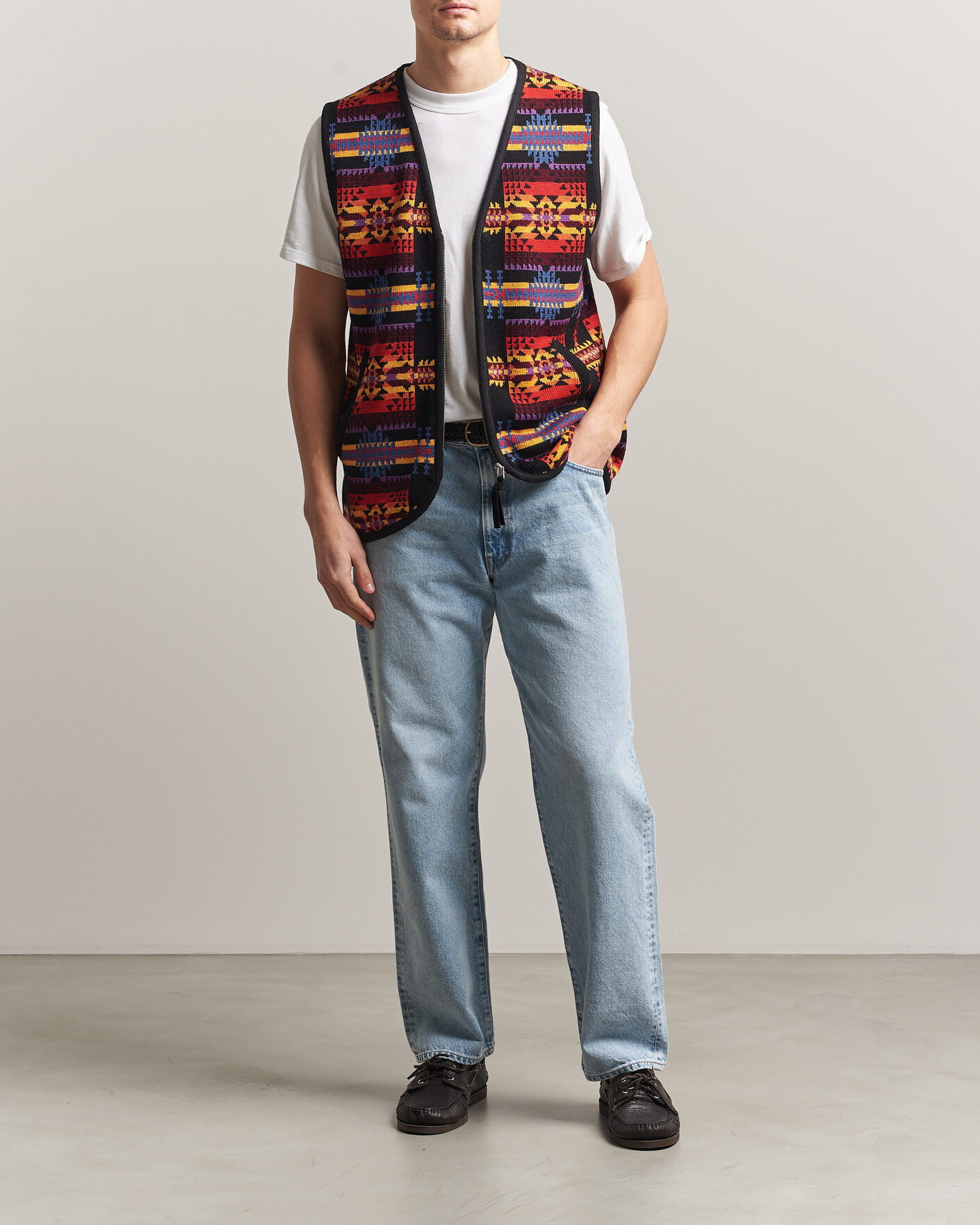 Herren | Pullover | Pendleton | Jacquard Vest Black