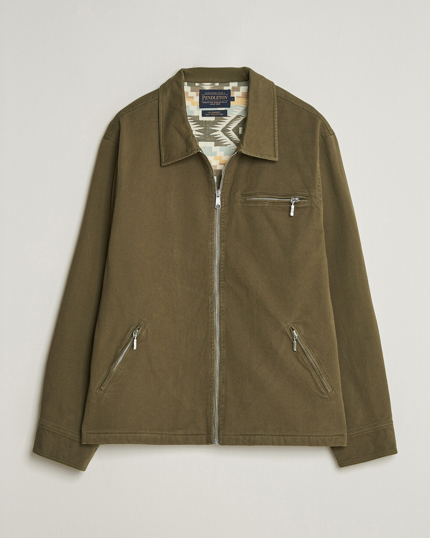 Herren | Jacken | Pendleton | Blandet Lined Bomber Jacket Sage