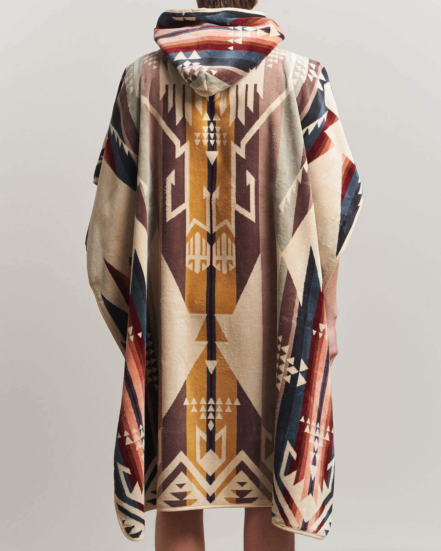 Herren | Pendleton Jacquard Hooded Towel White Sands Tan | Pendleton | Jacquard Hooded Towel White Sands Tan