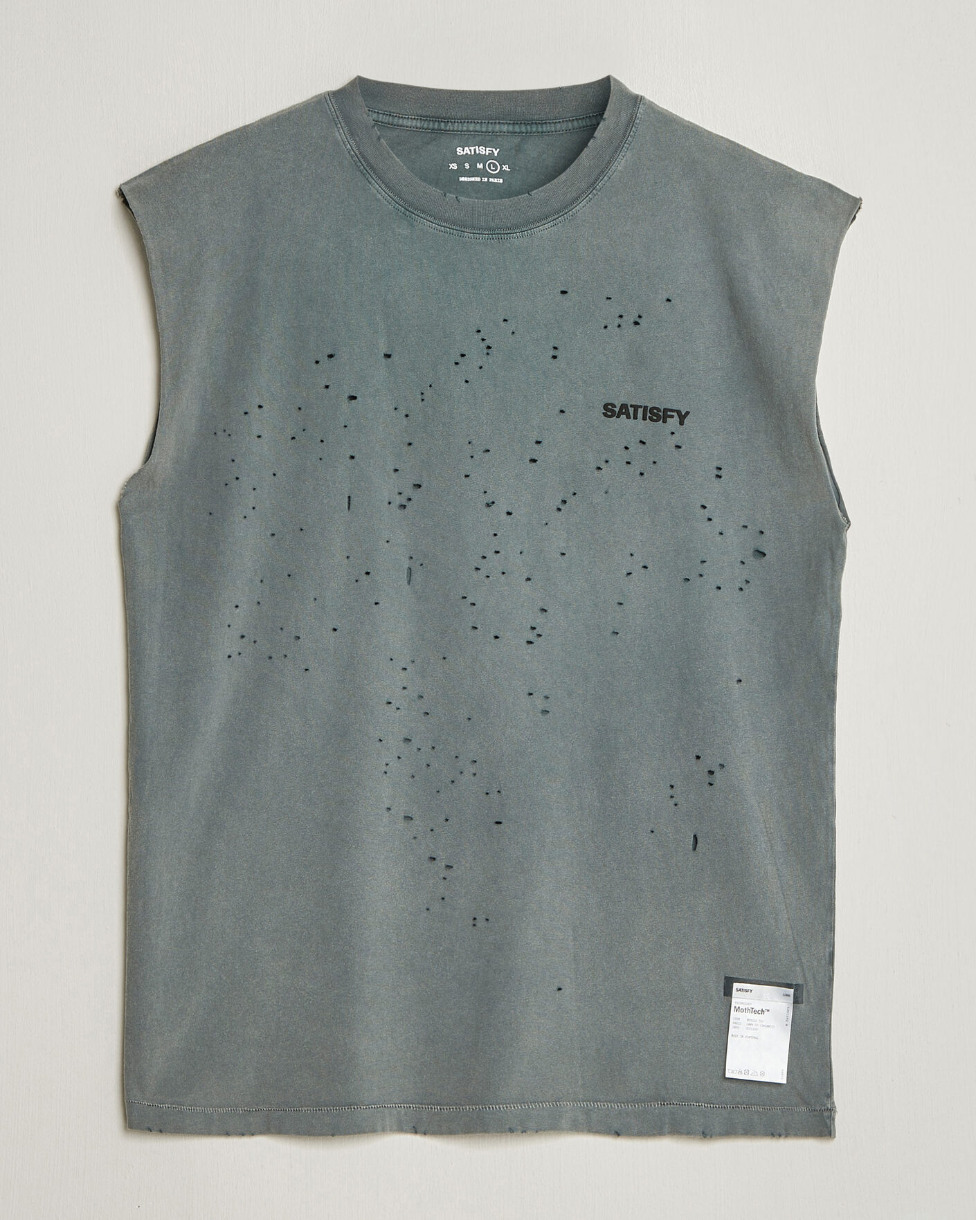 Herren | T-Shirts | Satisfy | MothTech Muscle Tee Faded Black