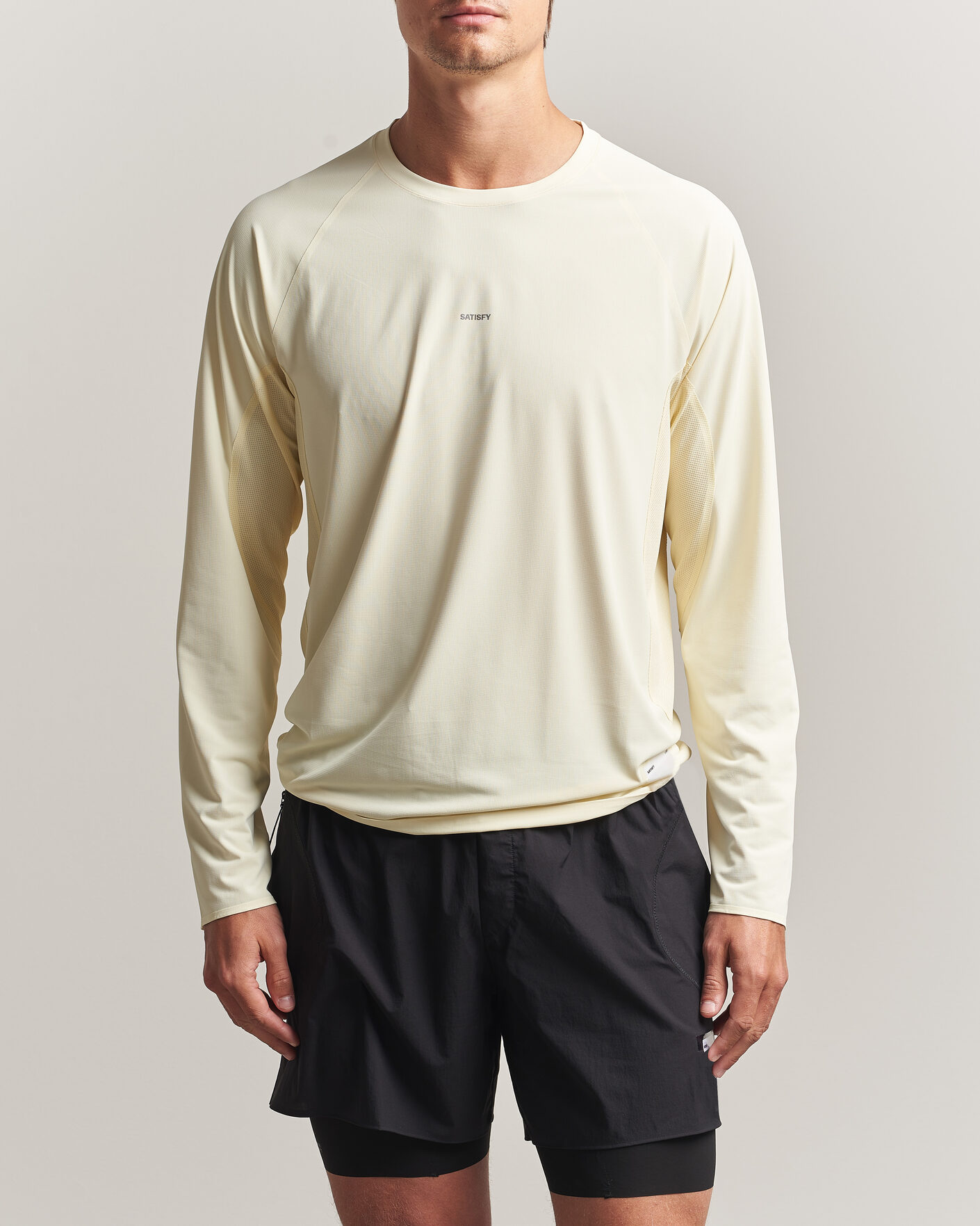 Herren | T-Shirts | Satisfy | AuraLite UV Long Sleeve T-Shirt Transparent Yellow