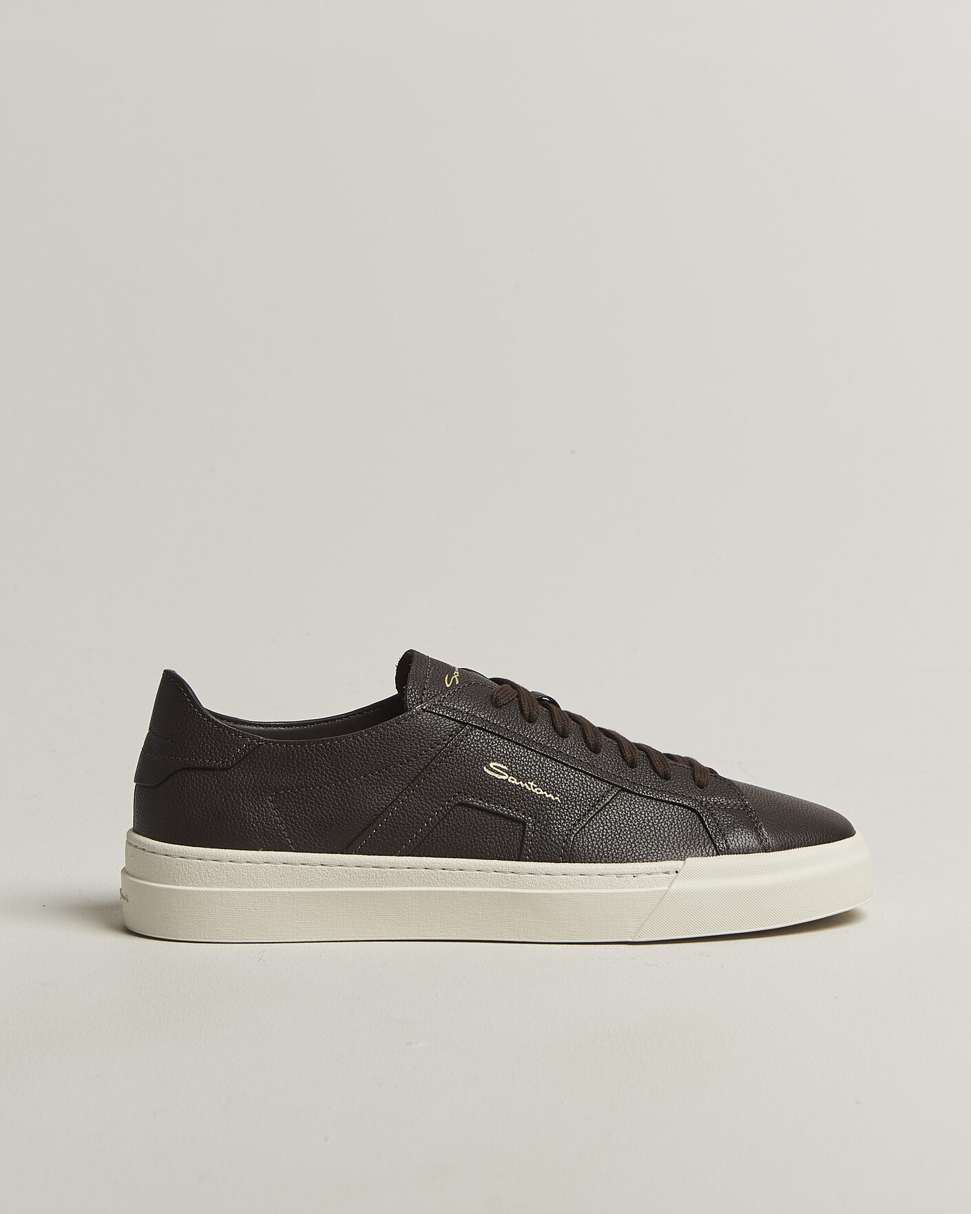 Herren | Sneaker | Santoni | Double Buckle Sneakers Dark Brown Calf