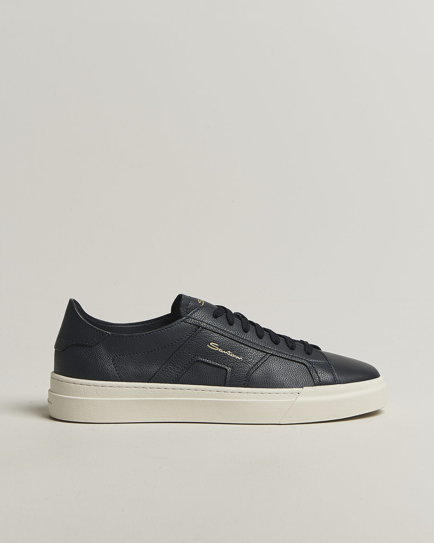 Herren | Sneaker | Santoni | Double Buckle Sneakers Navy Calf